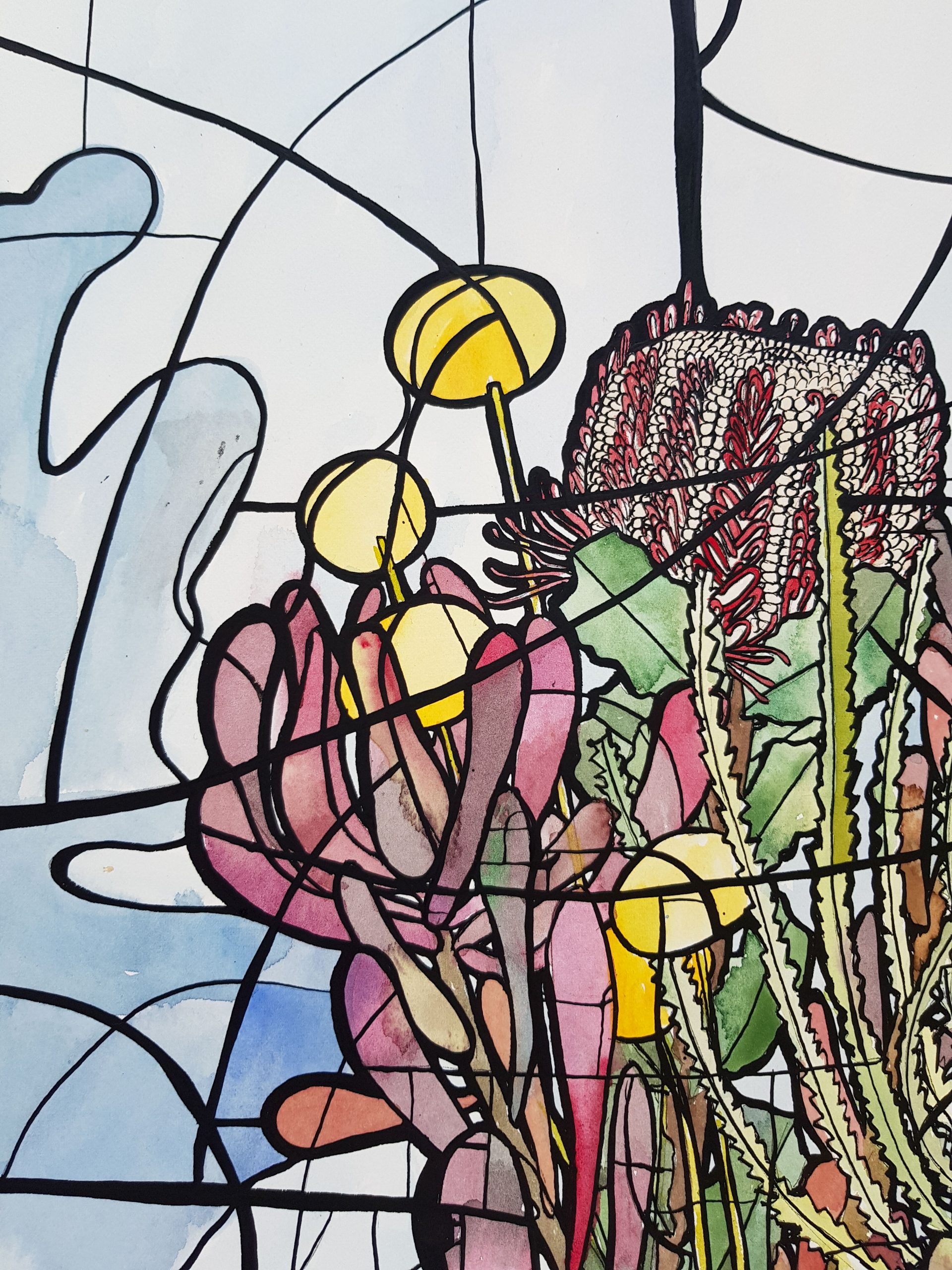 Blue Wren Jug By Nicola Cowie Detail