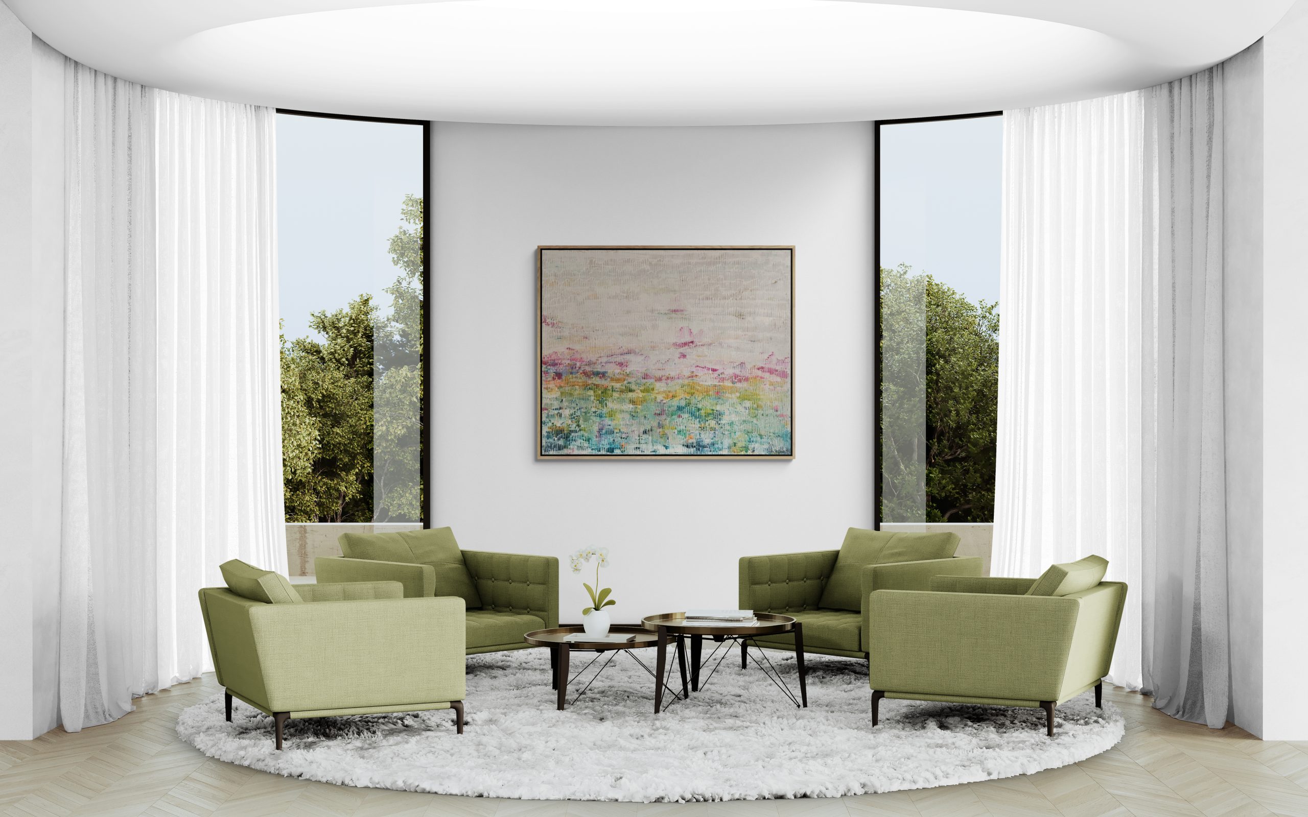 Stylish Circular Living Room