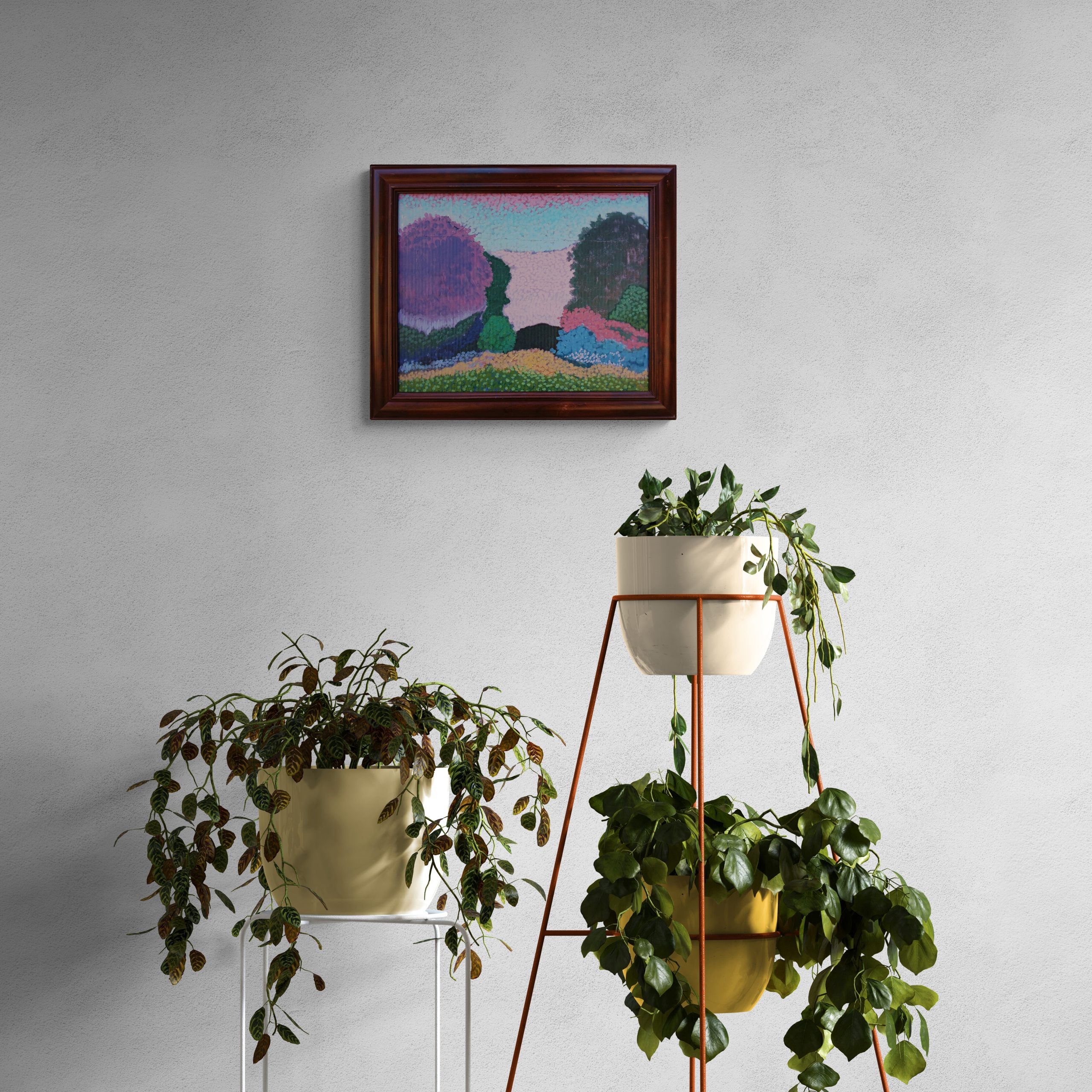 Pot Plants On Metal Stands