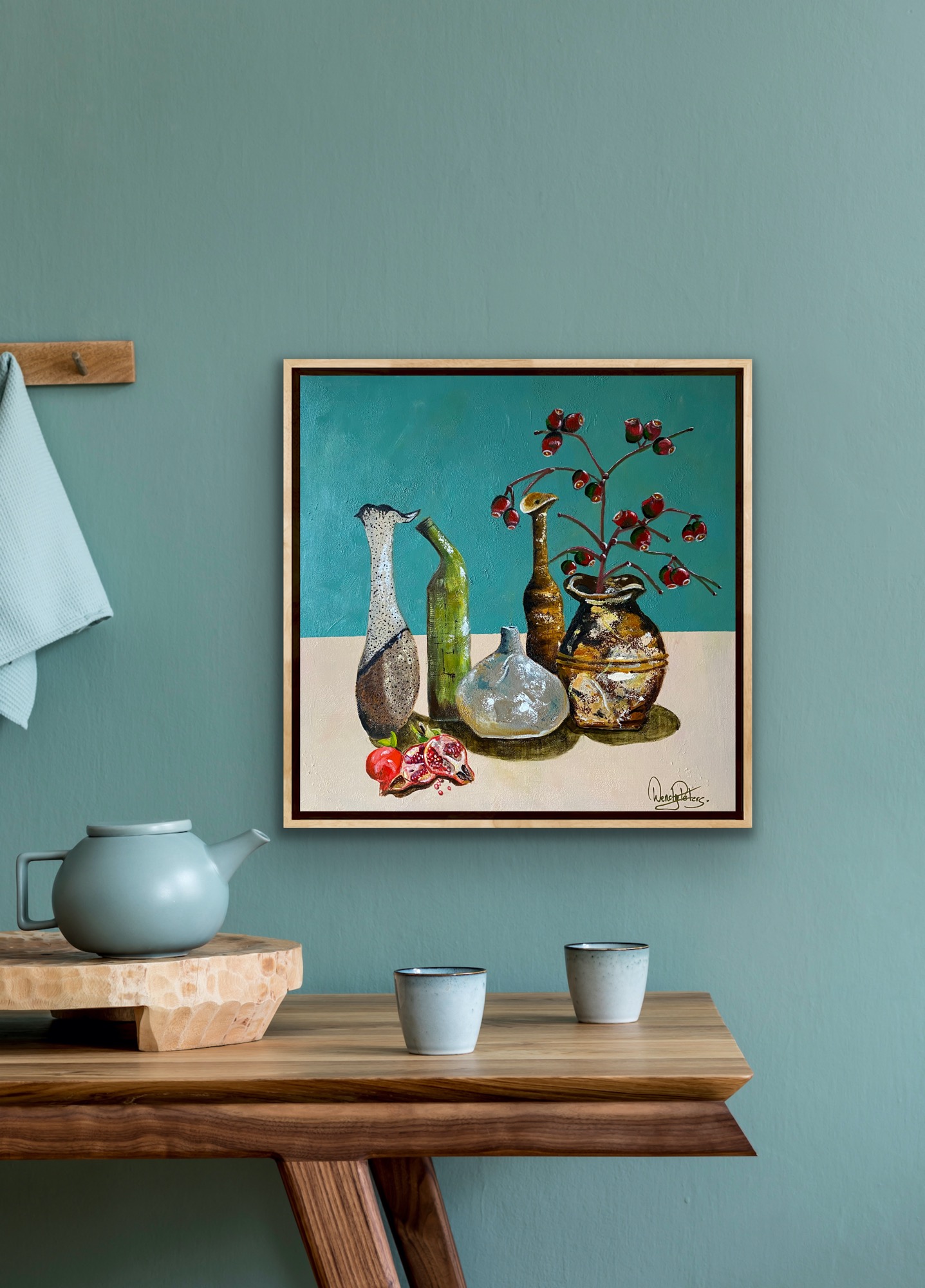 Pomenegranate And Gum Nuts Insitu2 Wendy Peters