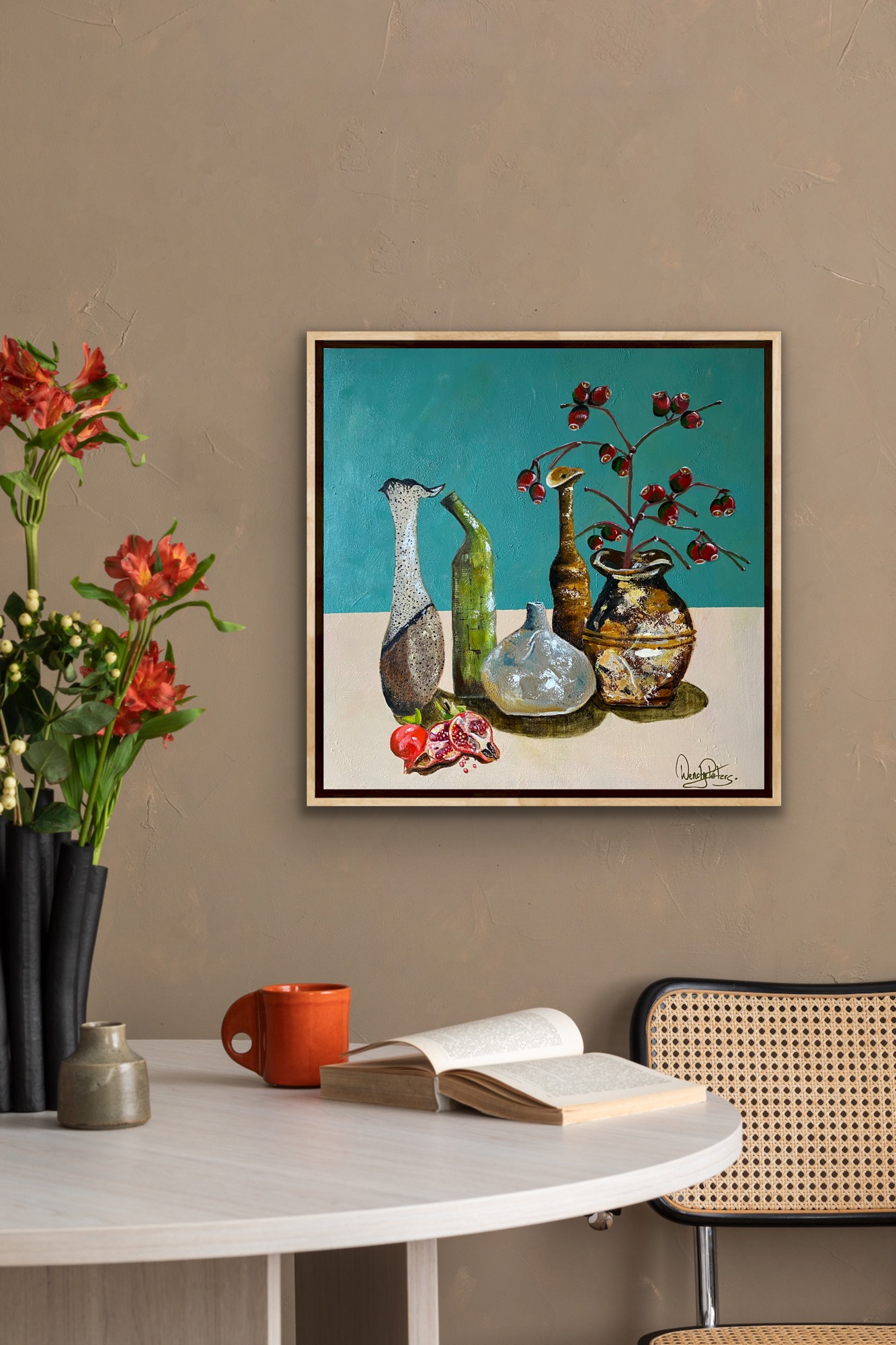 Pomengranate And Gum Nuts Insitu3 Wendy Peters