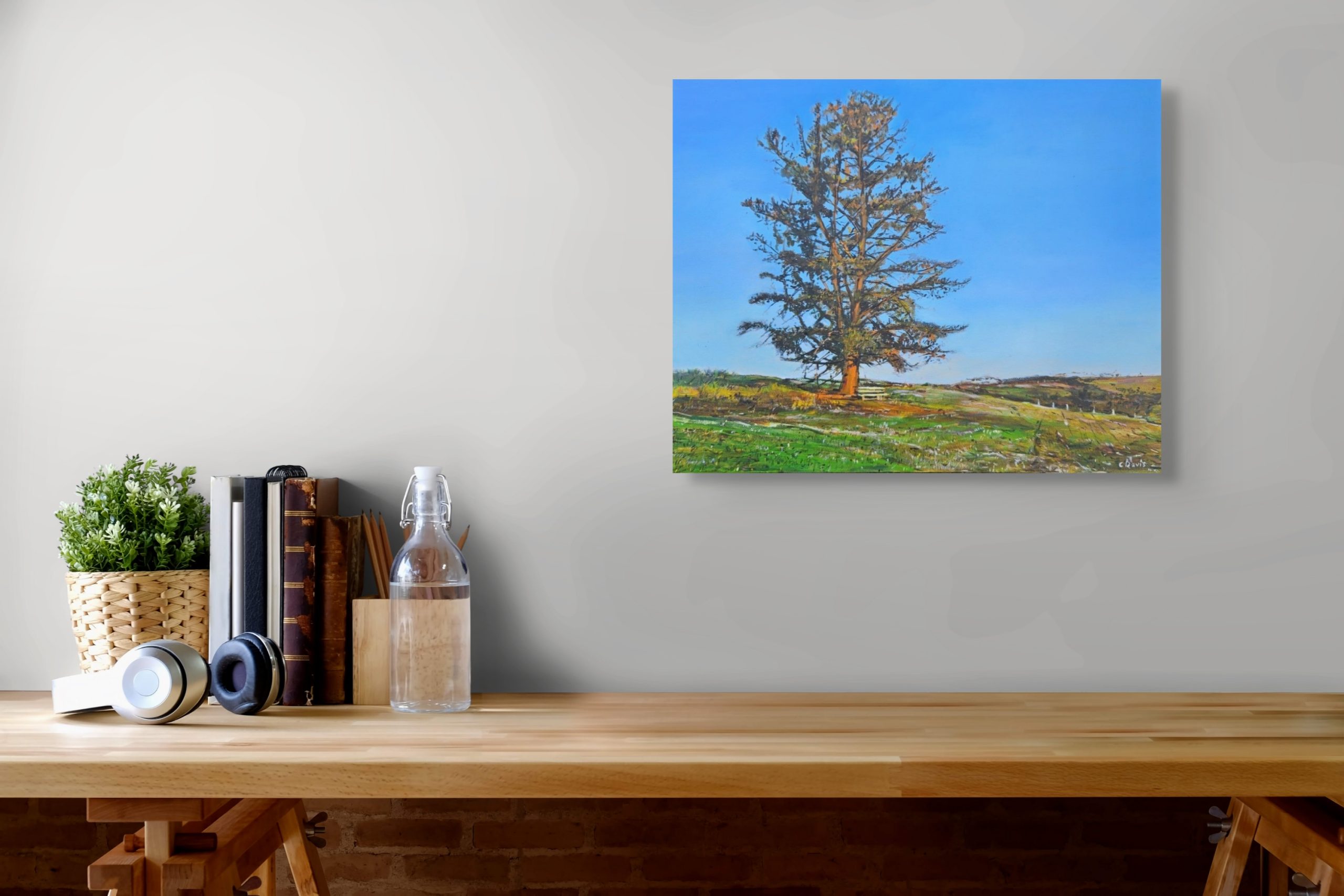 Solitary Tree Styled Scene