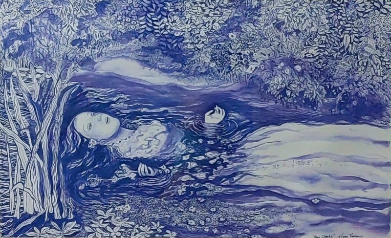 Blue Ophelia (after Millais)