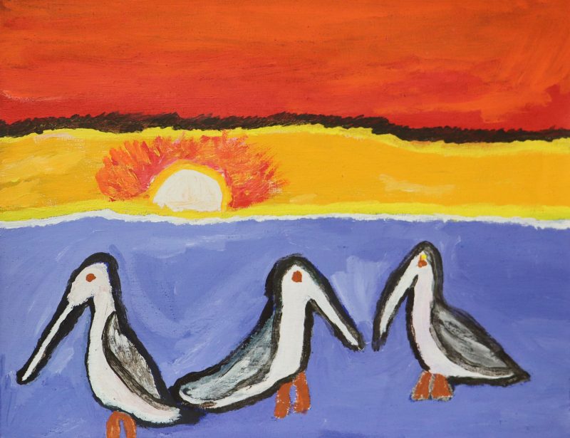 Ethel Thomas – Pelicans at Oak Tree Point N0 179-19