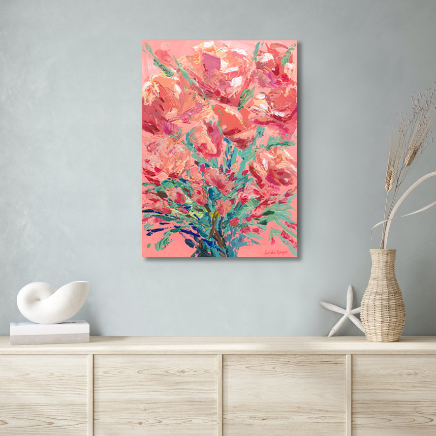 Linda Gregor Austraian Artist Coral Serenade Interior Canvas