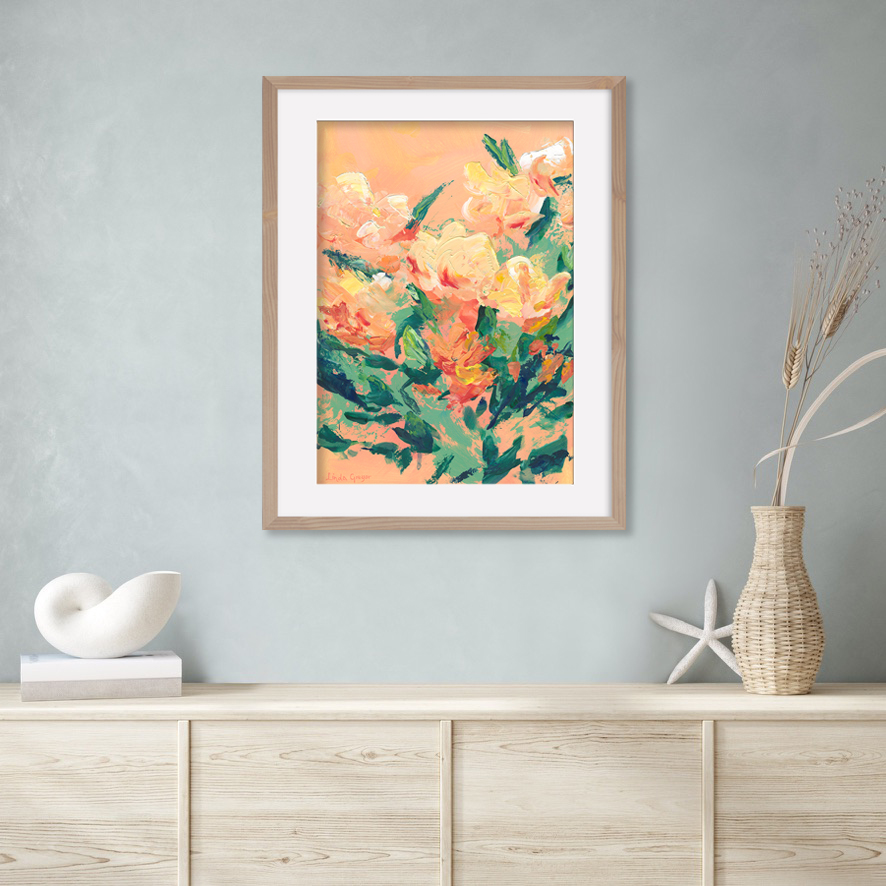 Linda Gregor Austraian Artist Peachy Blooms Interior