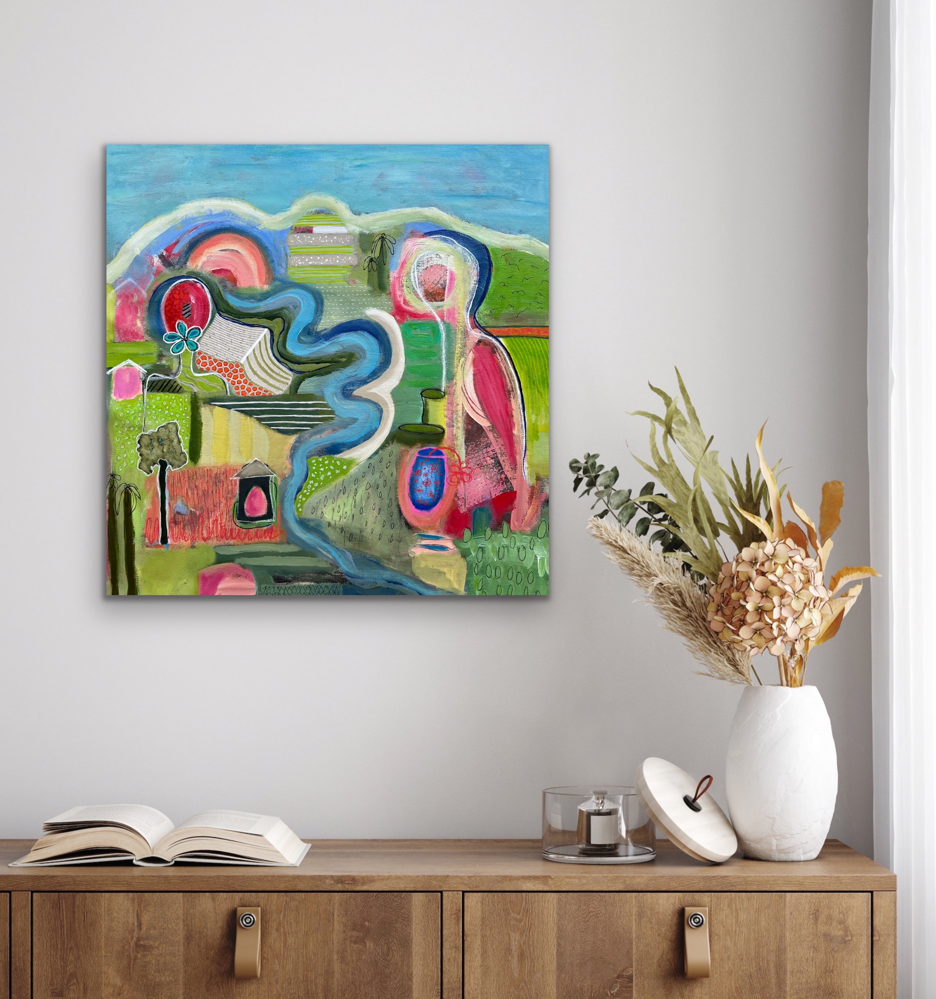 Fields Of Emotion Insitu Above Cabinet