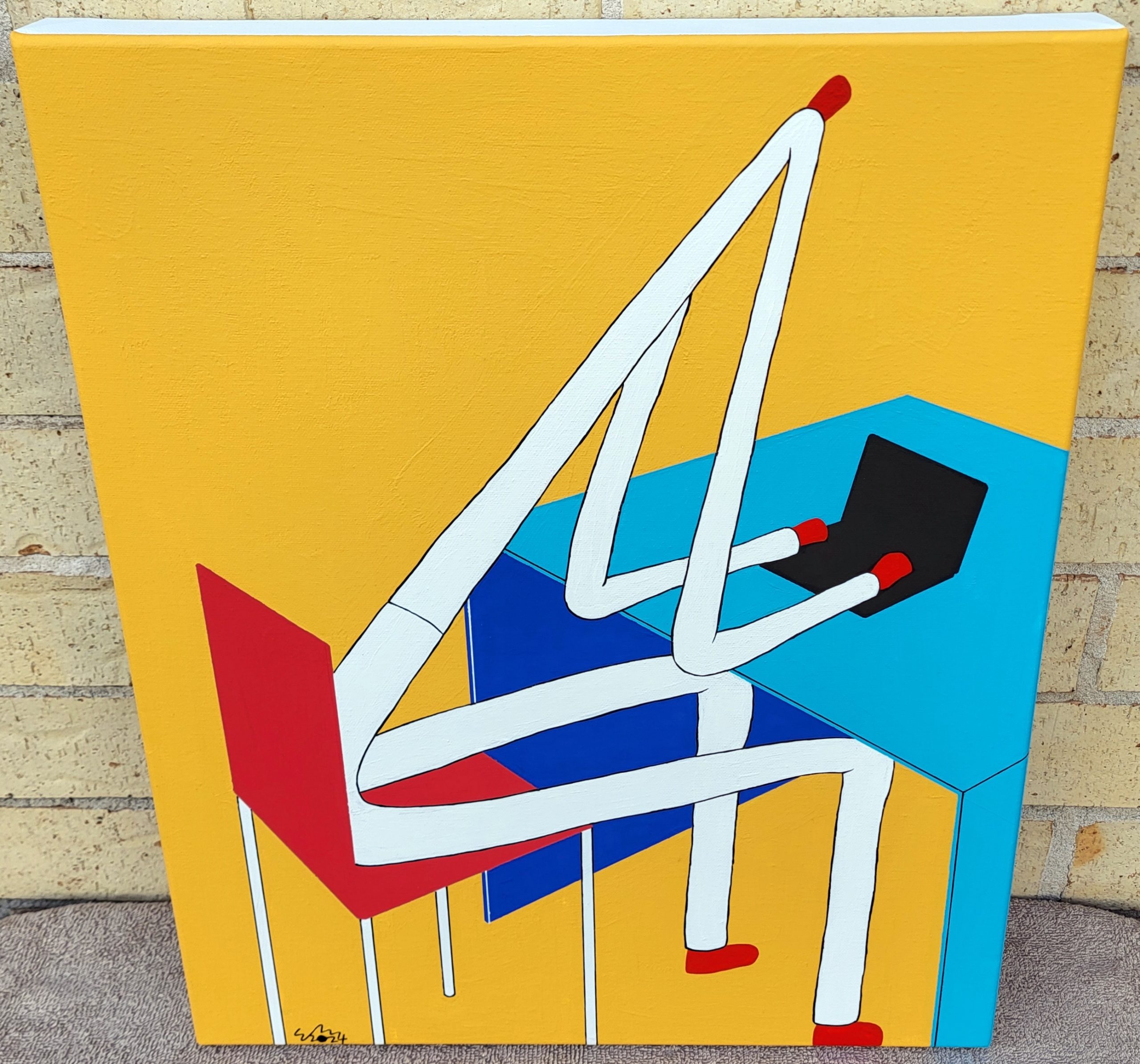 Man Typing On A Laptop 2024 Perspective View (1)