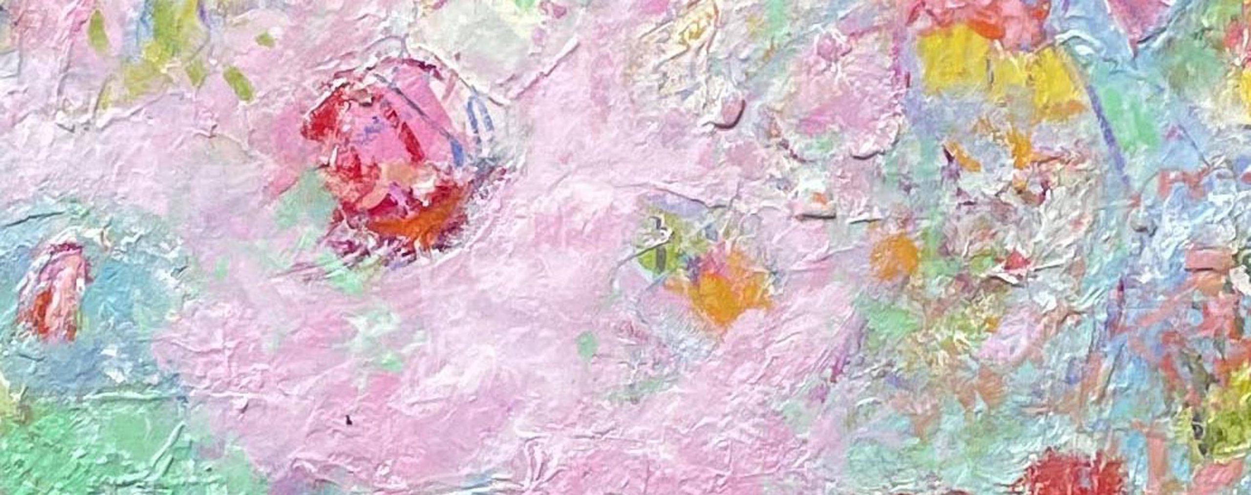 Garden With Orange Poppy Closeup 2