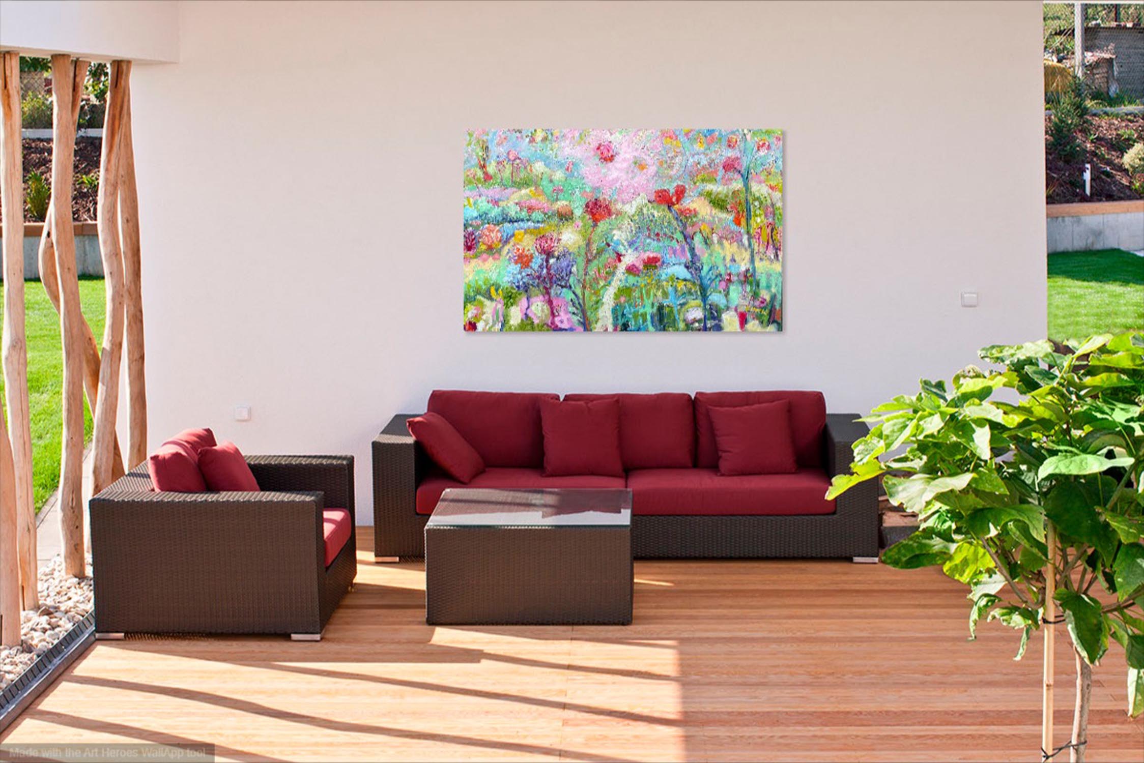 Garden With Orange Poppy Room View