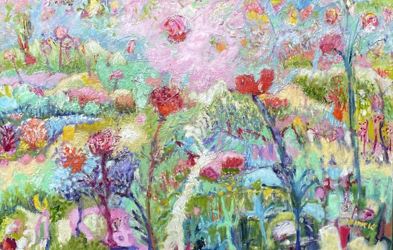 Garden With Orange Poppy