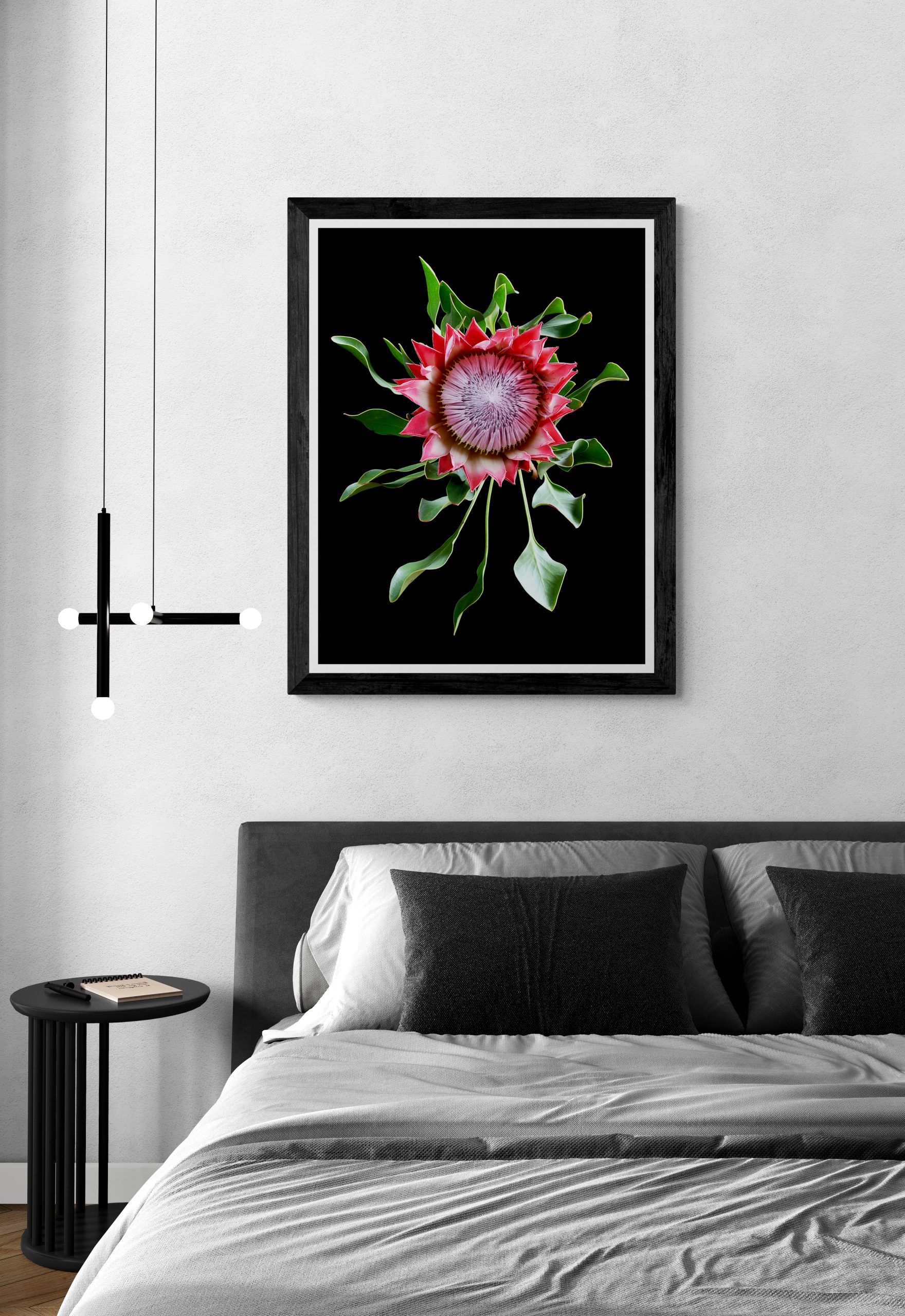 Minimal Bedroom With Hanging Lights (23)