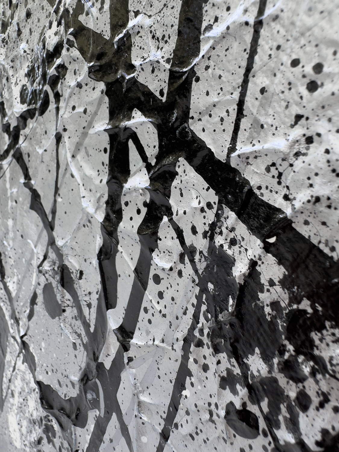 Platinum Abstract Textured Original Painting Closeup Texture