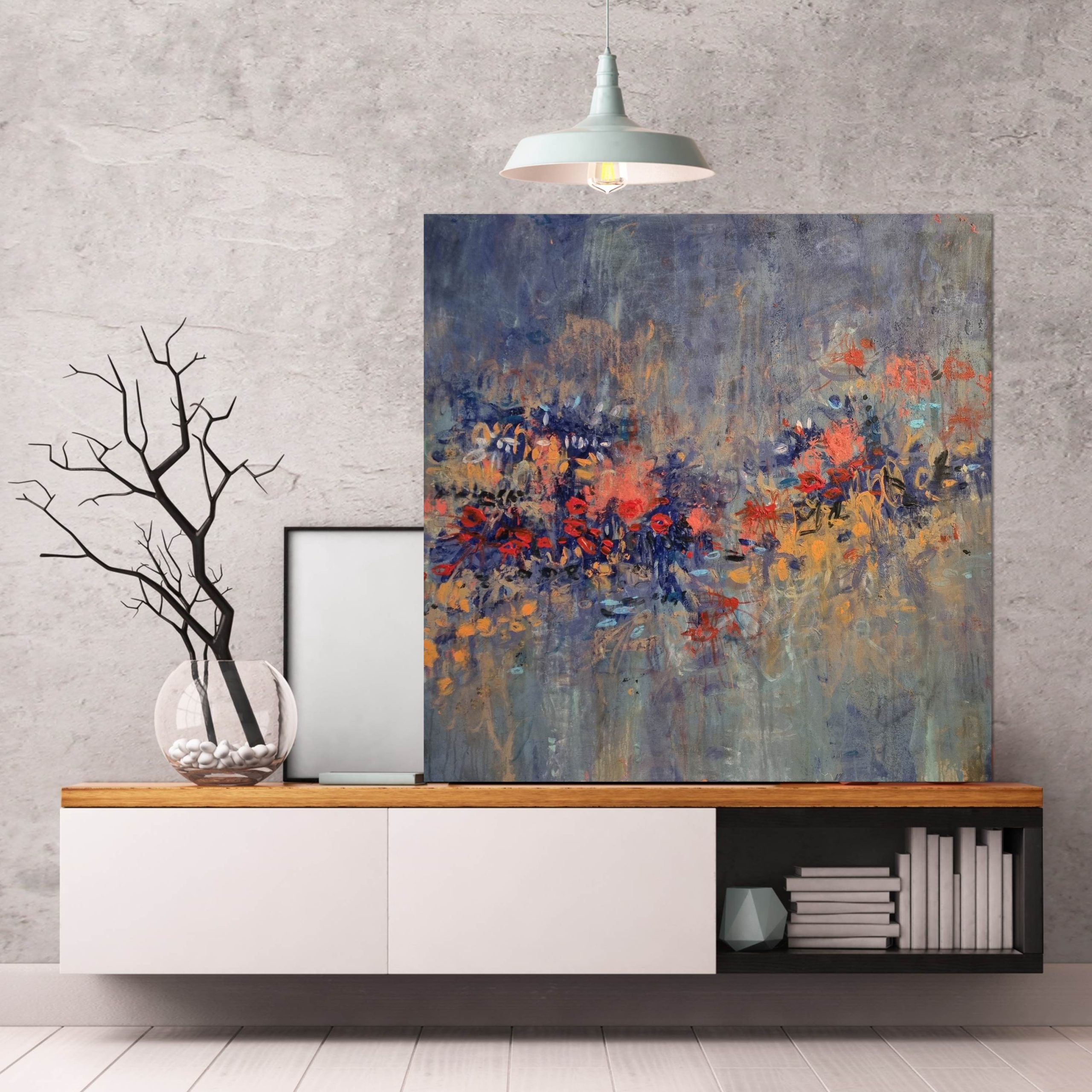 Blue Summer White Low Bench