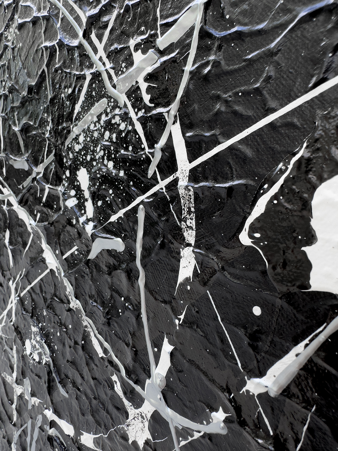 Graphite Original Abstract Art Textures Close Up