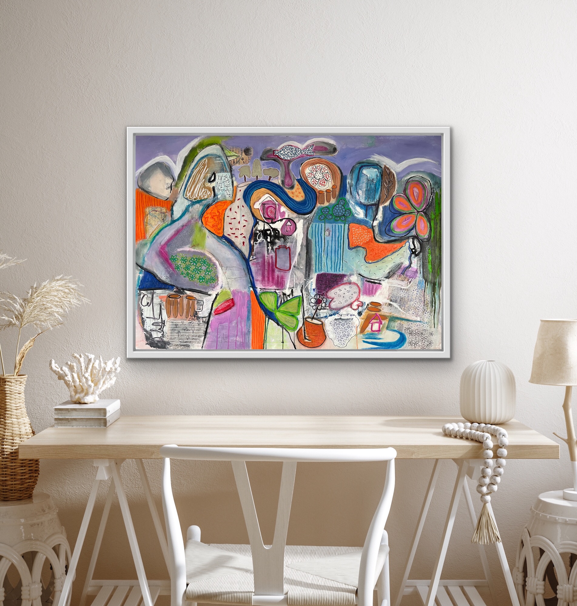 Flourish Insitu Above White Table