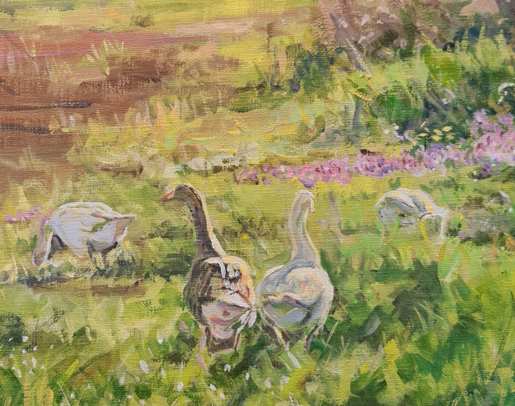 Geese At Monto Jo S. Stacey Fine Art Details 2