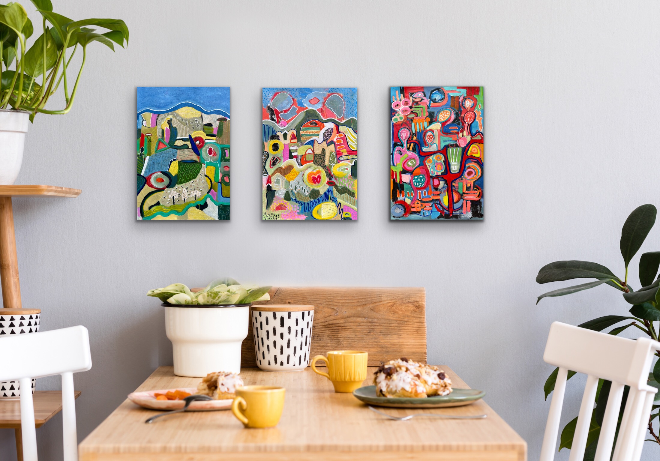 Winds Of Change And Interconnectedness Insitu Triptych