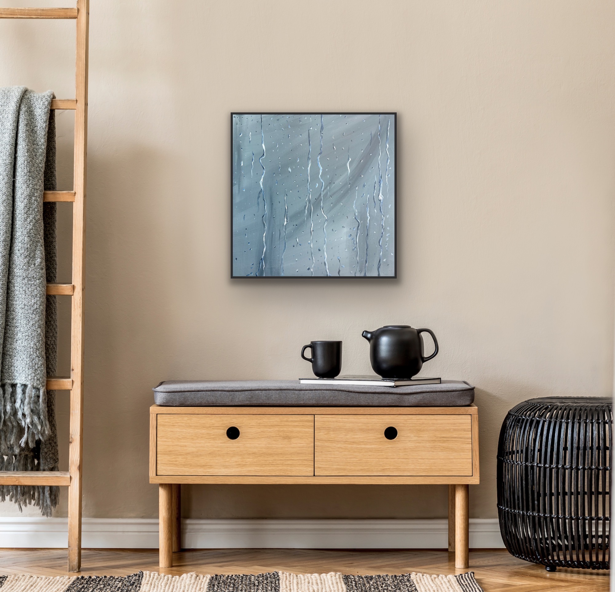 Rain At Midnight Alanah Jarvis Black Frame