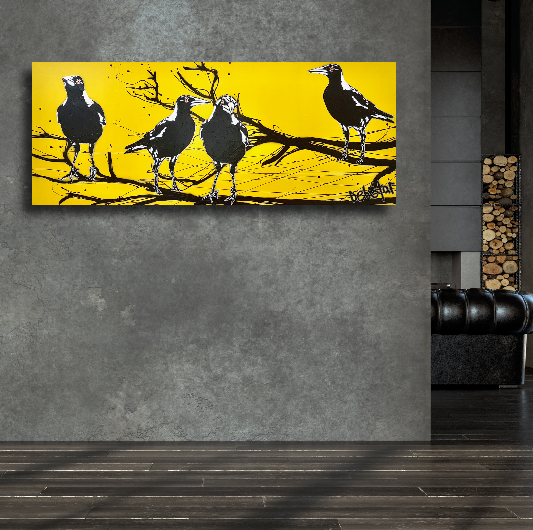 Living Room Interior In Loft, Industrial Style