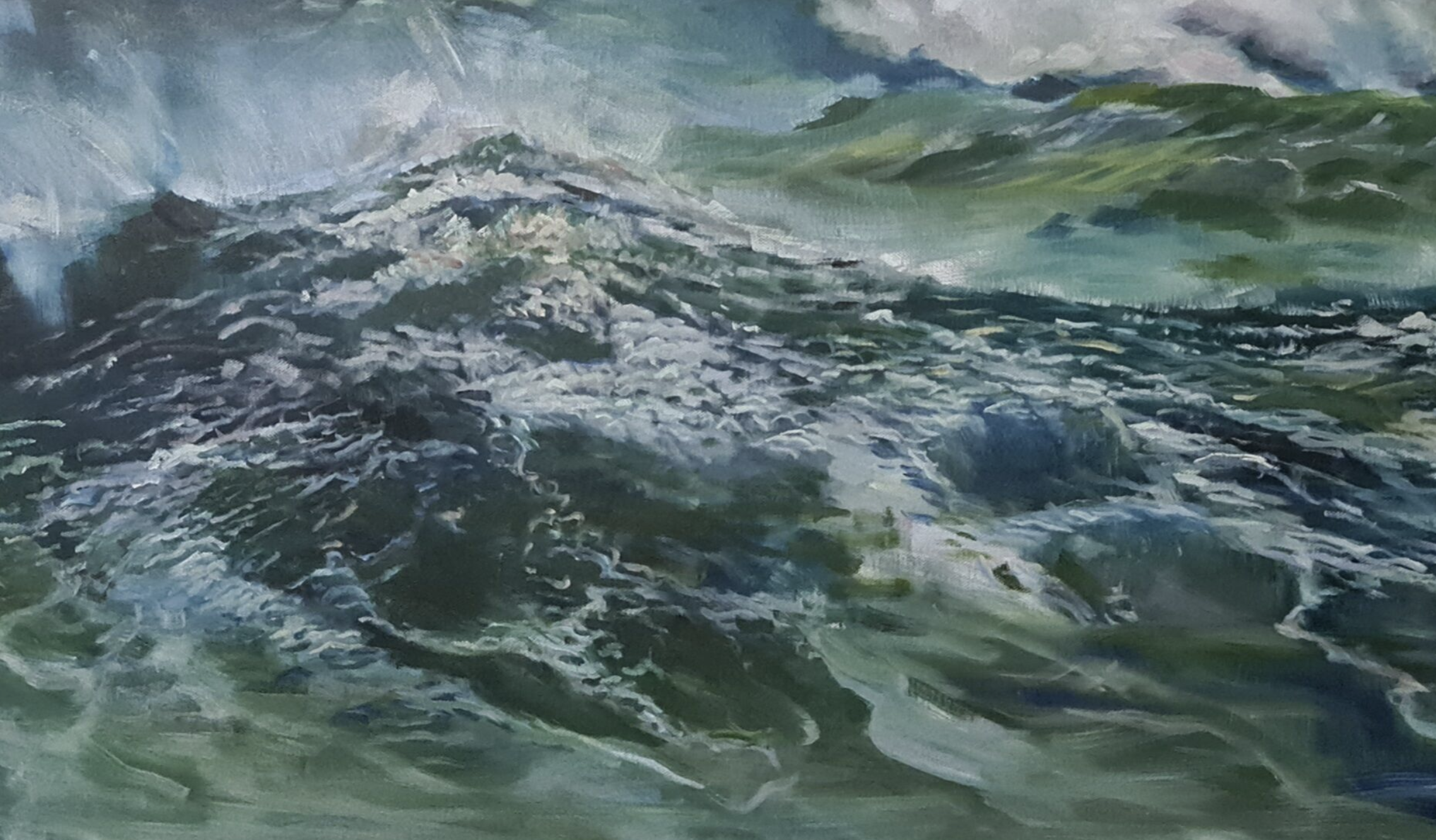 Behind These Eyes Wild Ocean Jo S. Stacey Fine Art Oils Close Up 3