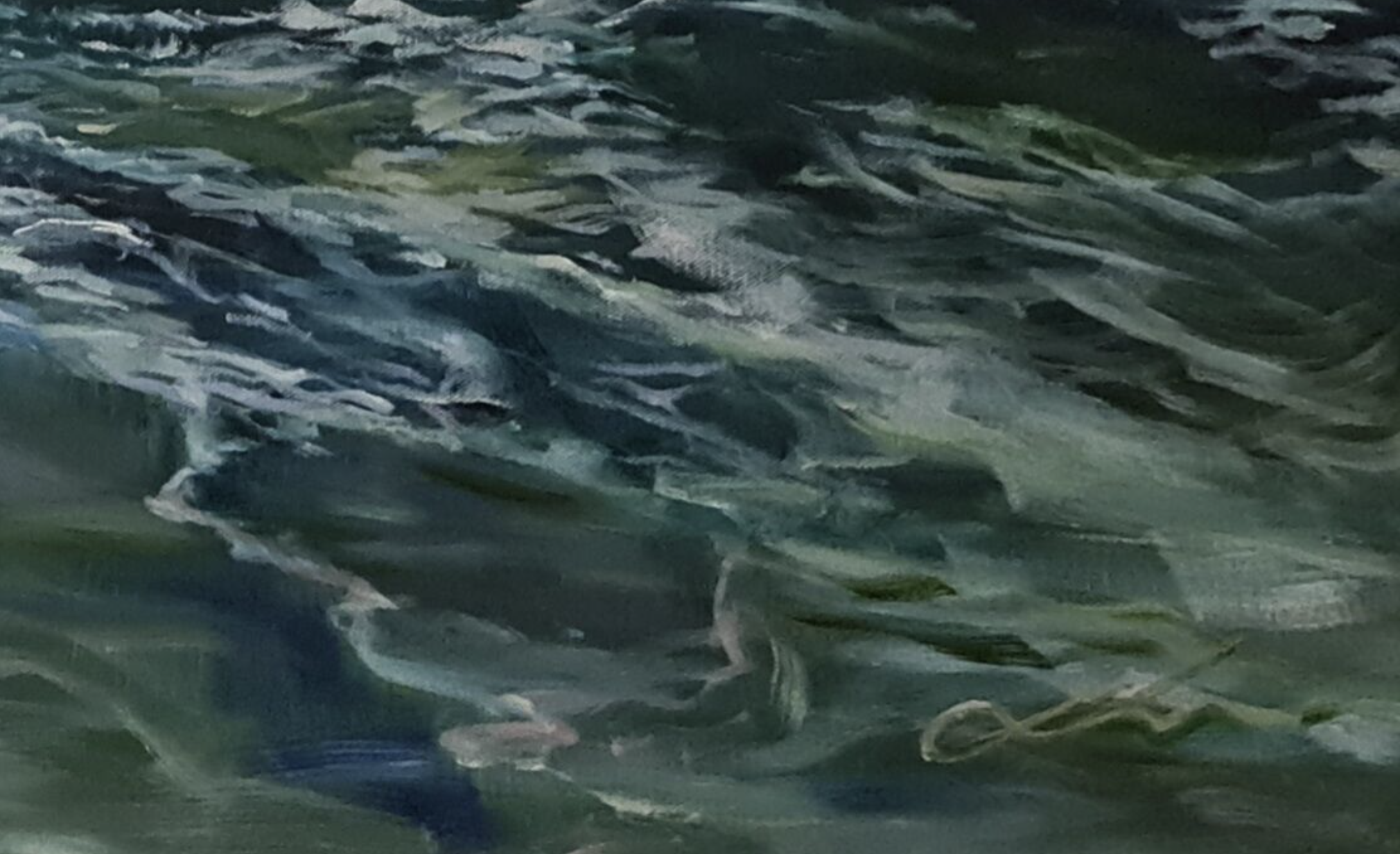 Behind These Eyes Wild Ocean Jo S. Stacey Fine Art Oils Close Up 2
