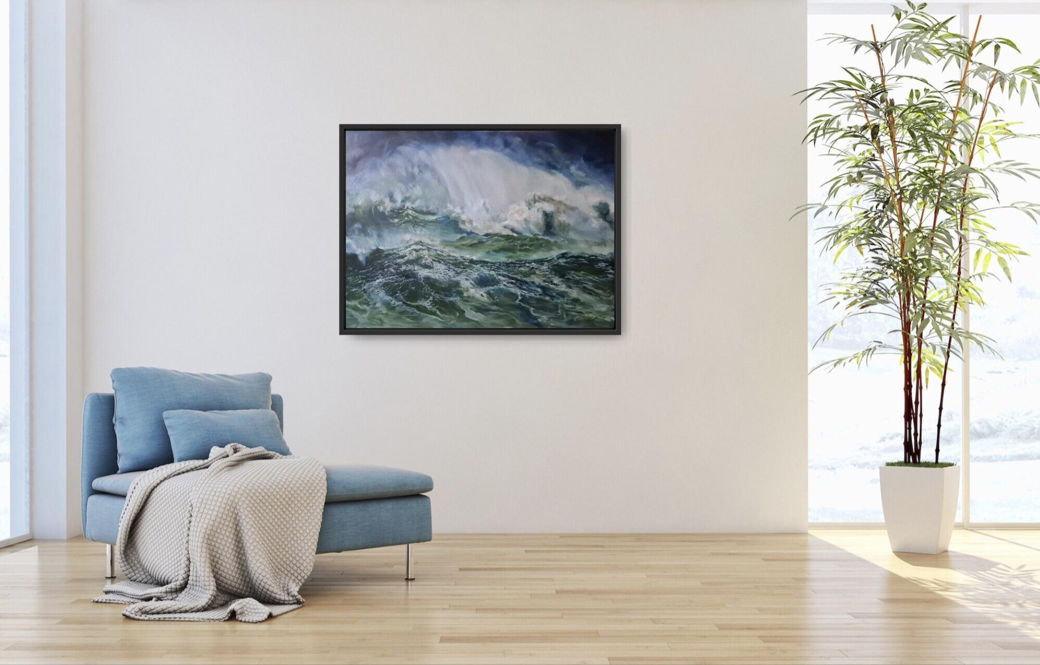 Behind These Eyes Wild Ocean Jo S. Stacey Fine Art Oils In Situ 1