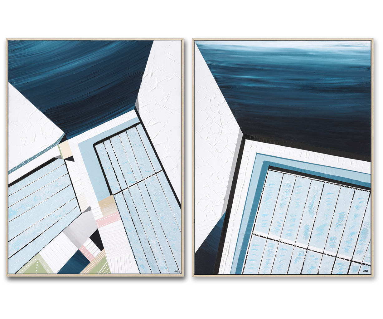 Bondi Icebergs 1 And 2 White Background