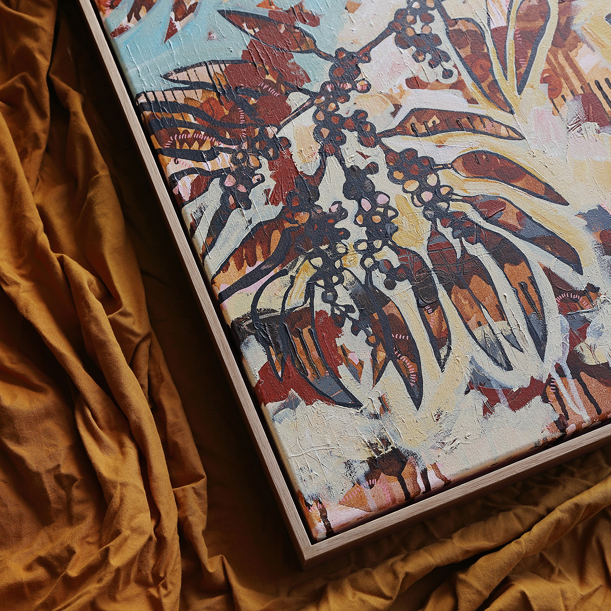 Lr 007 Golden Wattle Still Ii Smith & Brooks Melbourne Interior Design Art For Australian Interiors Wall Art For My Home Abstract Floral