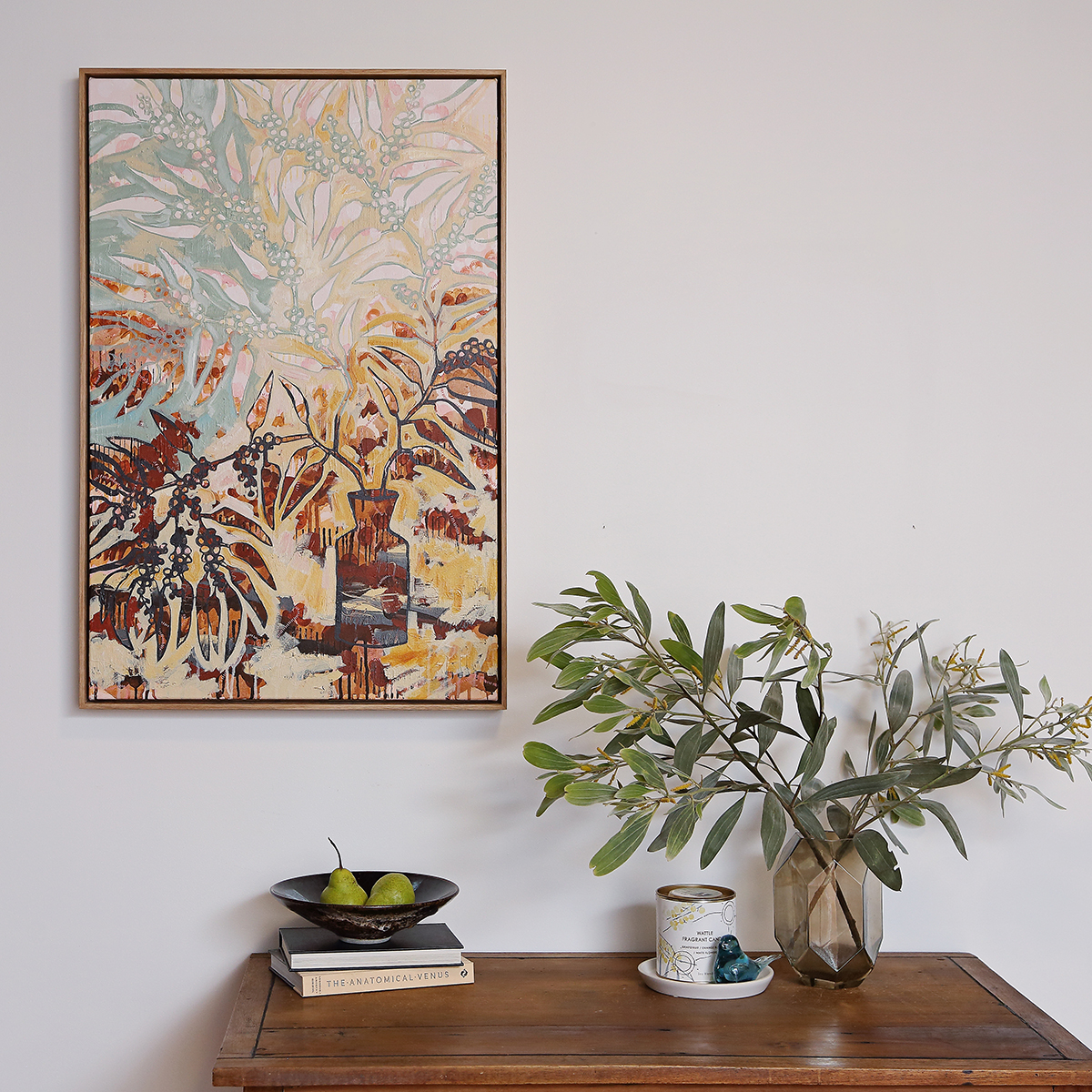Lr 036 Golden Wattle Still Ii Smith & Brooks Melbourne Interior Design Art For Australian Interiors Wall Art For My Home Abstract Floral