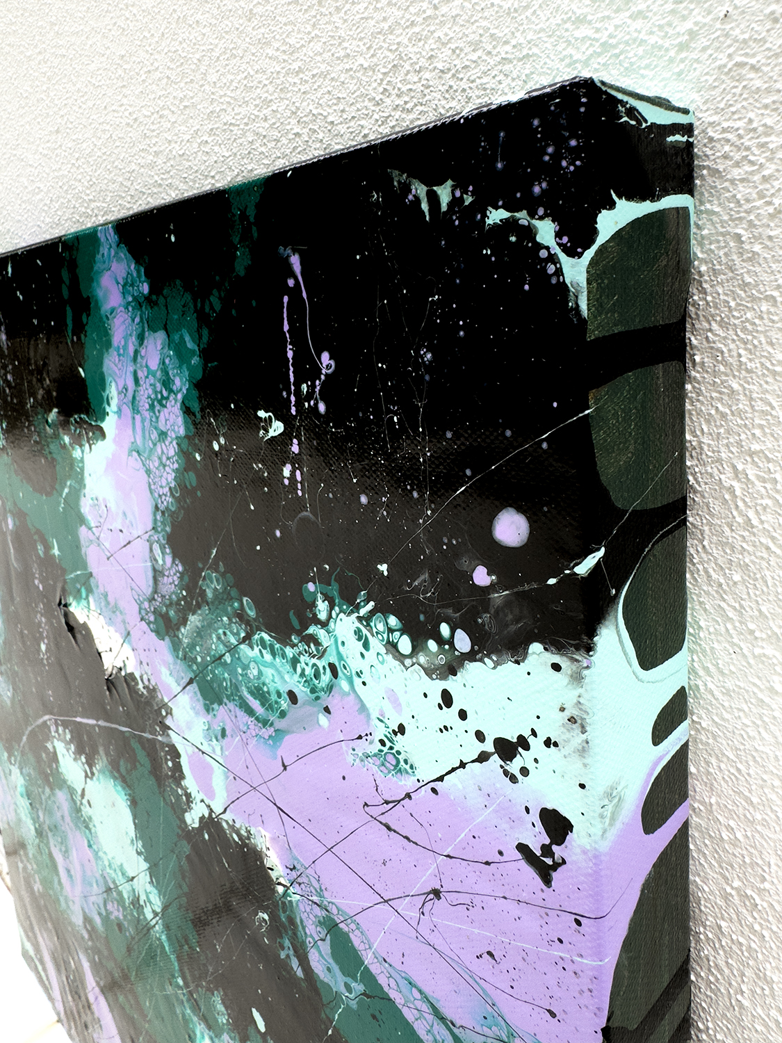 Forest Ii Original Abstract Art Top Left Edge