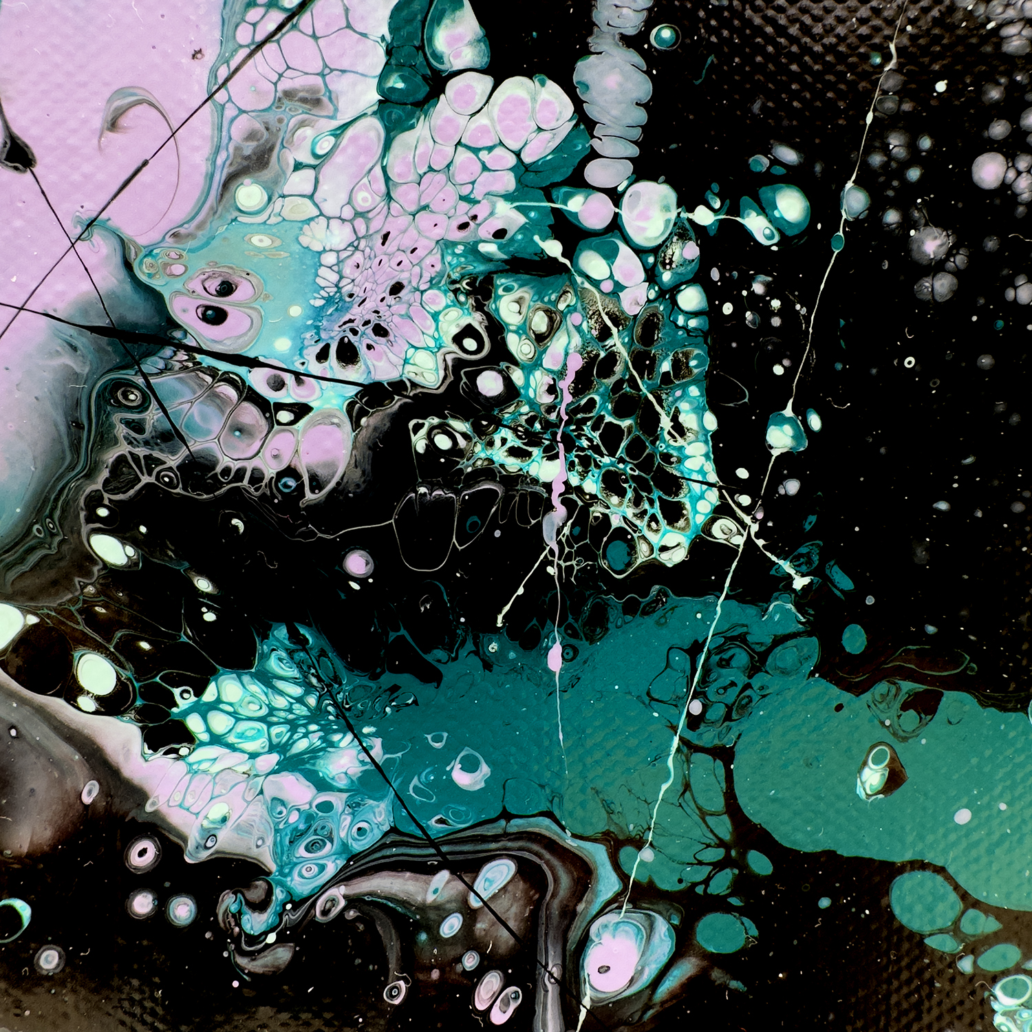 Forest Ii Original Abstract Painting Closeup Details