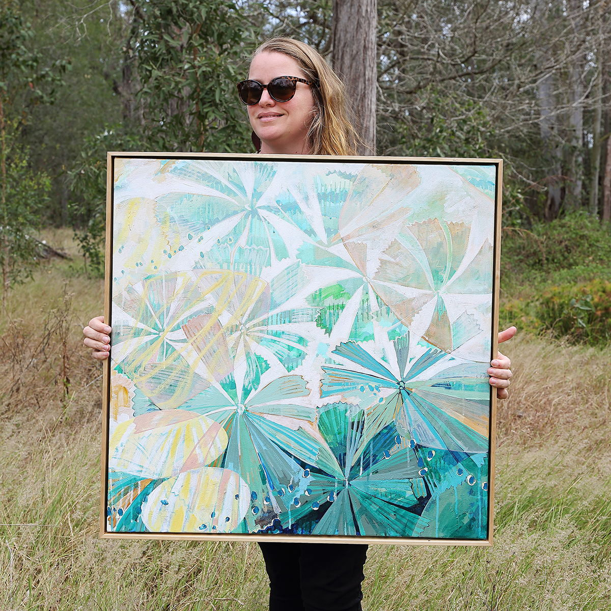 Lr 007 Fan Palm Moment I Smith And Brooks Art Tropical Vibes Rainforest Art Native Australian Palms Coastal Art