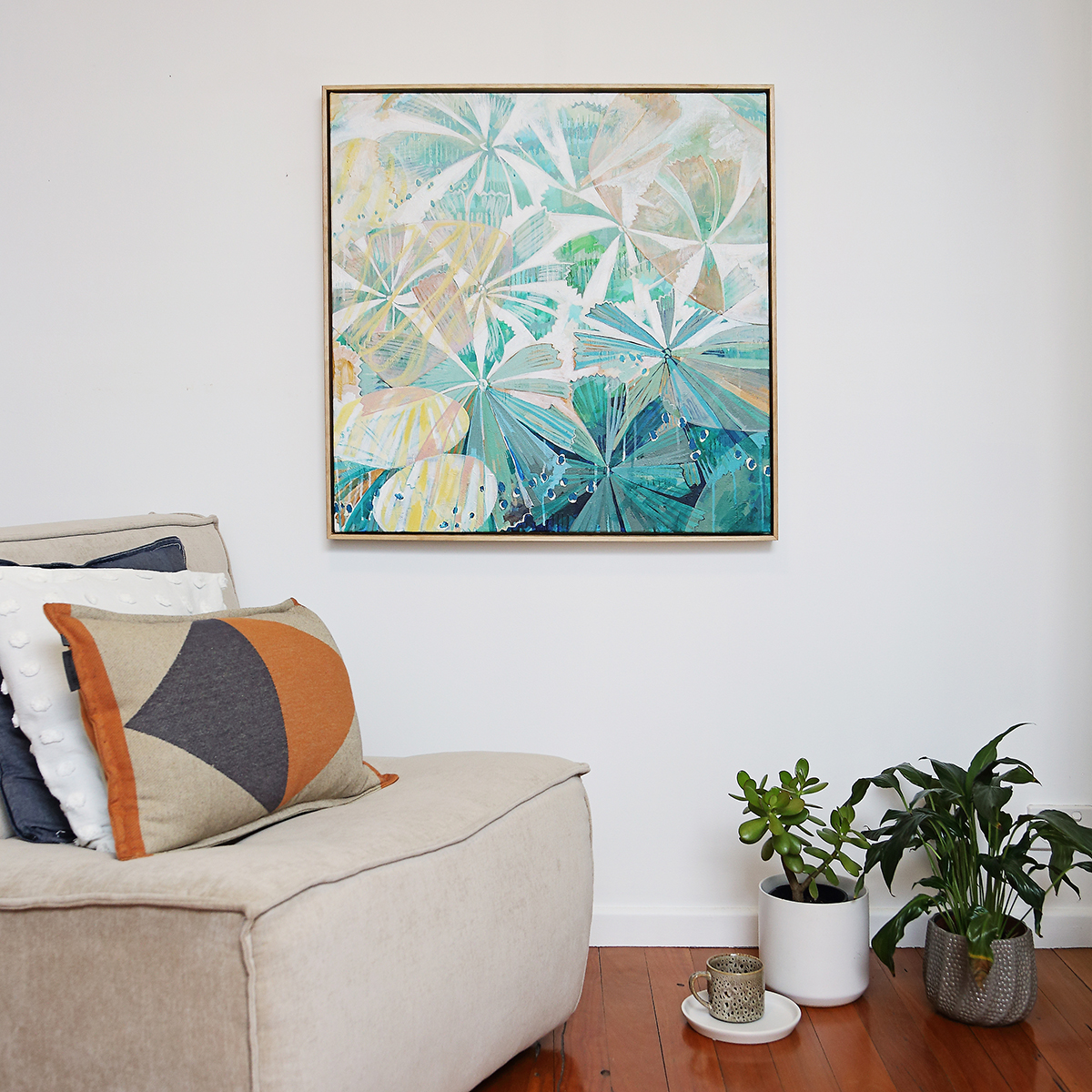 Lr 052 Fan Palm Moment I Smith And Brooks Art Tropical Vibes Rainforest Art Native Australian Palms Coastal Art