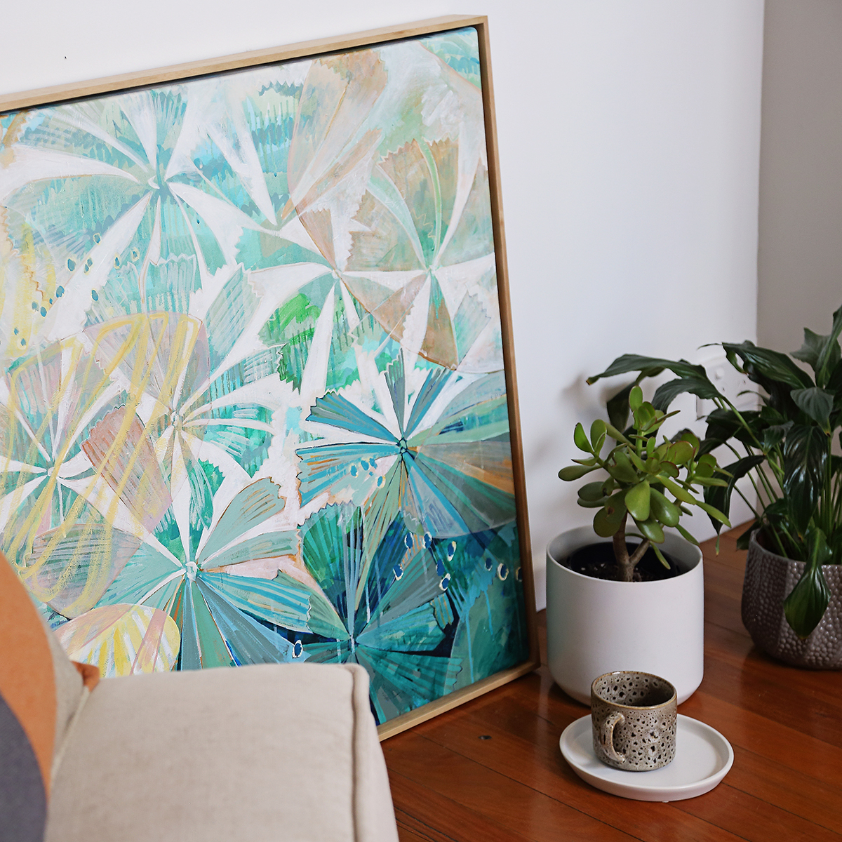 Lr 074 Fan Palm Moment I Smith And Brooks Art Tropical Vibes Rainforest Art Native Australian Palms Coastal Art