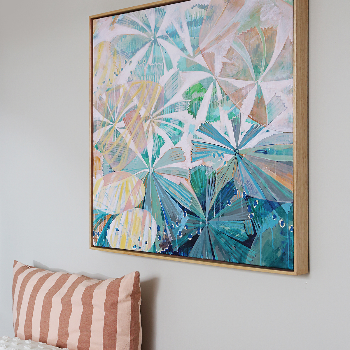 Lr 084 Fan Palm Moment I Smith And Brooks Art Tropical Vibes Rainforest Art Native Australian Palms Coastal Art