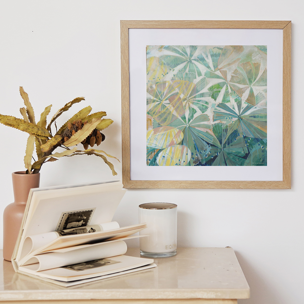 Lr 095 Fan Palm Moment I Smith And Brooks Art Tropical Vibes Rainforest Art Native Australian Palms Coastal Art