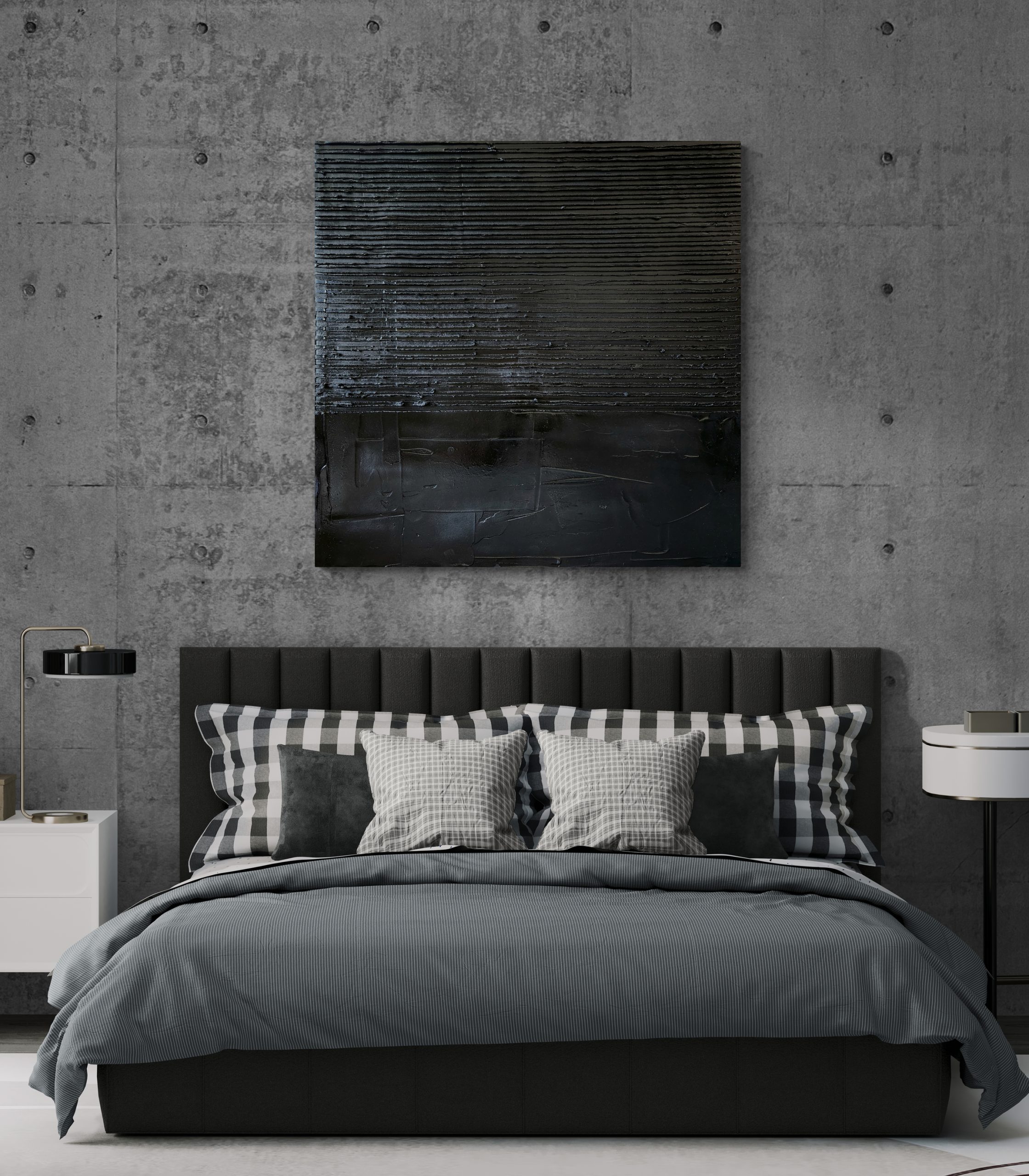 Modern Bedroom With High Ceiling