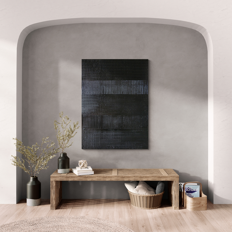 Boho Themed Interior With Wall Niche