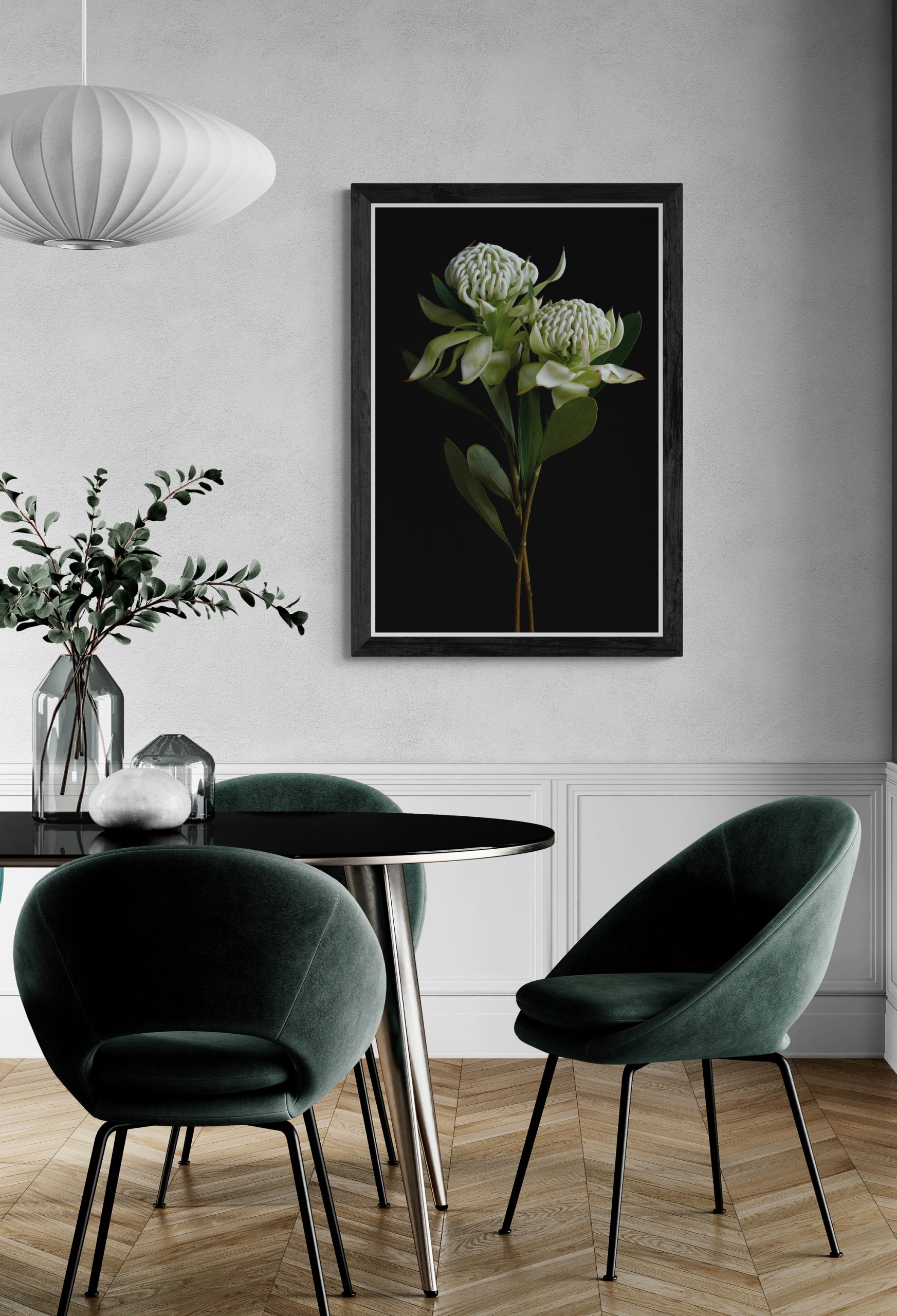 Fancy Dining Room With Wainscoting (13)