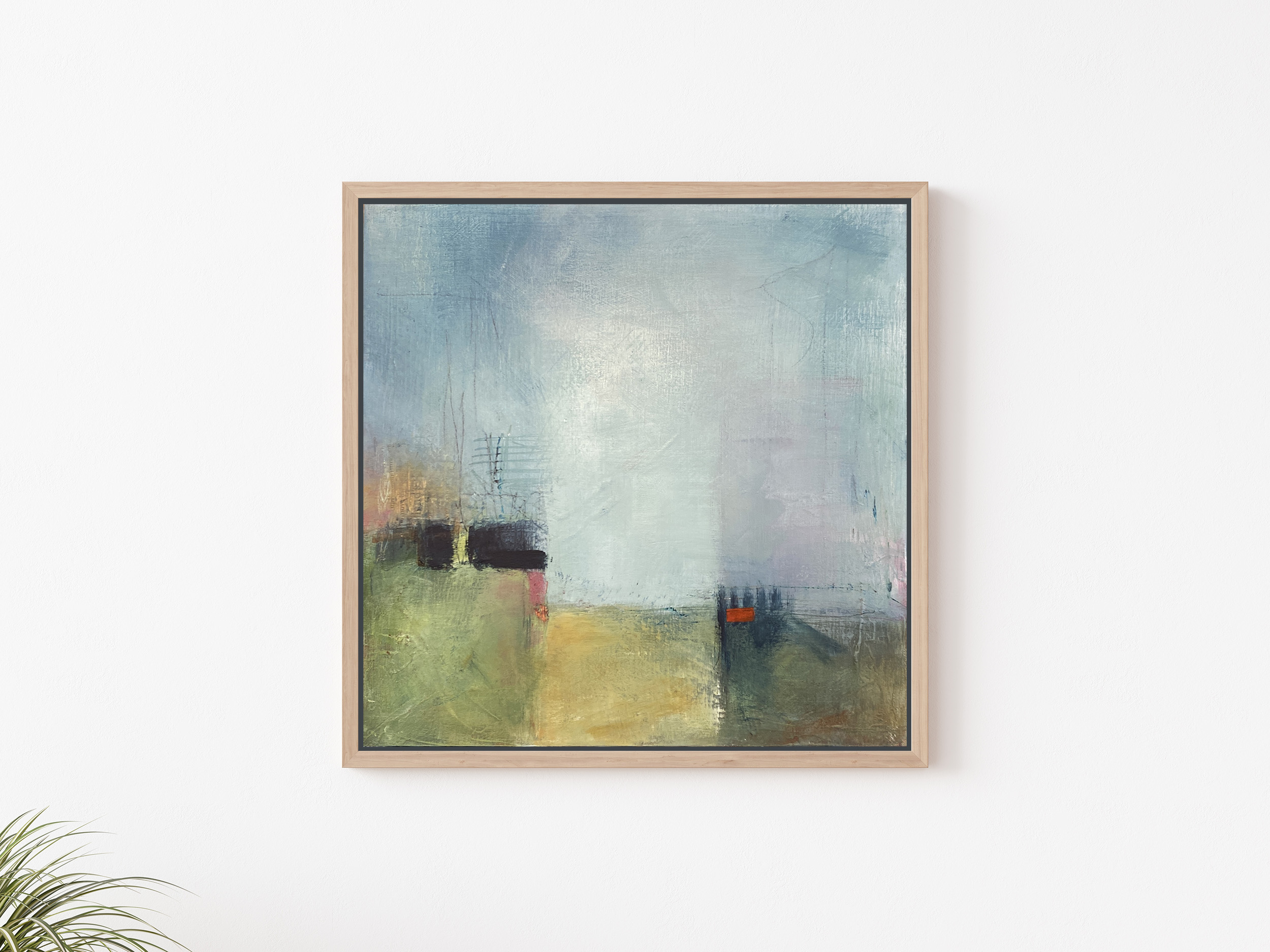 Terraced View On White Wall