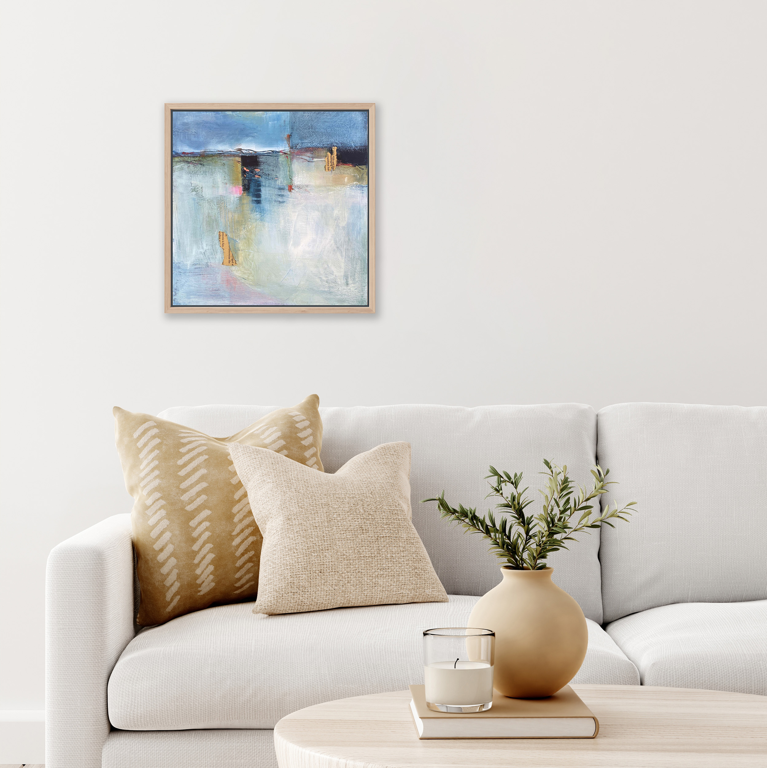 Whitewash Styled With White Sofa