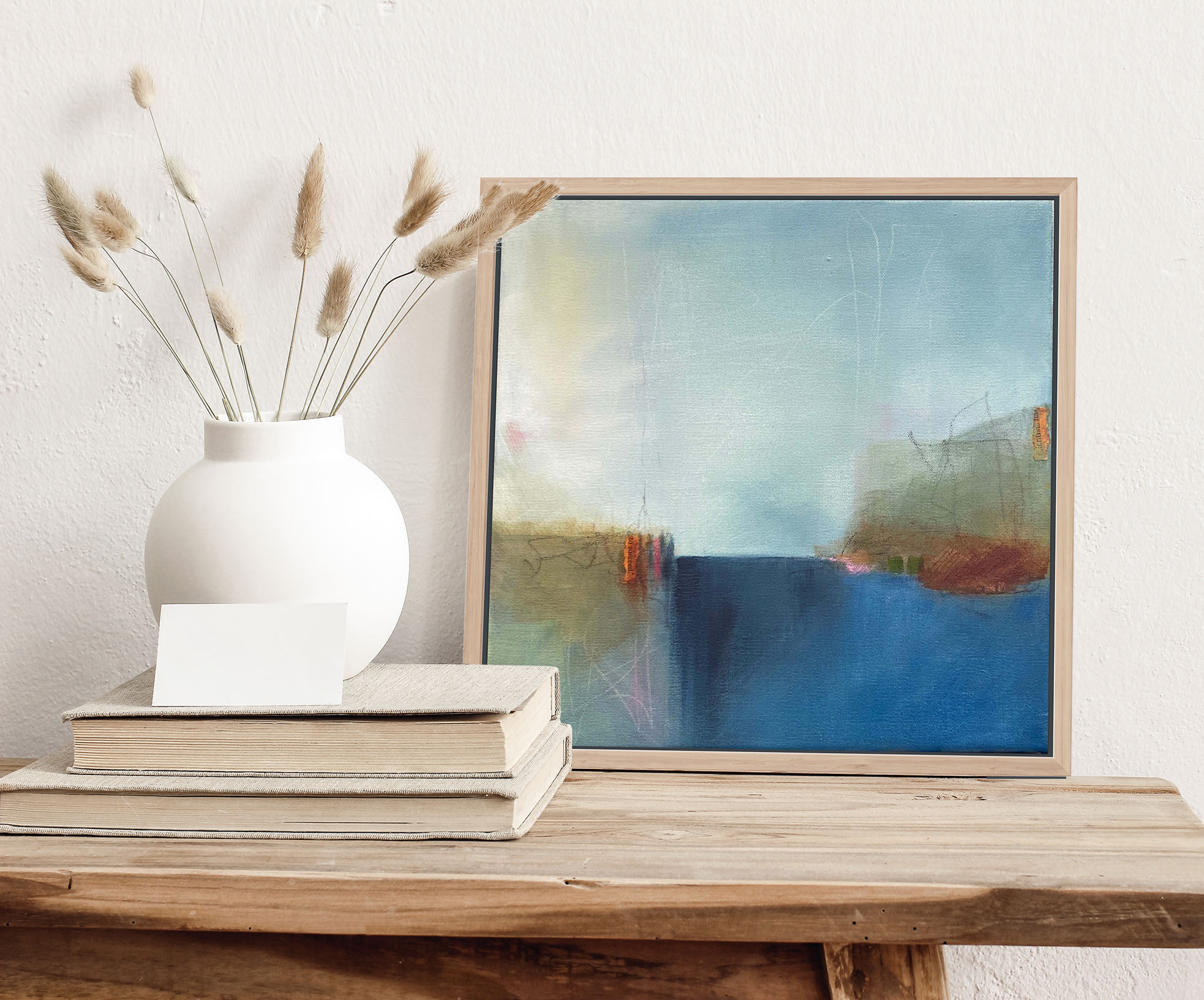 Out To Sea On Weathered Side Table