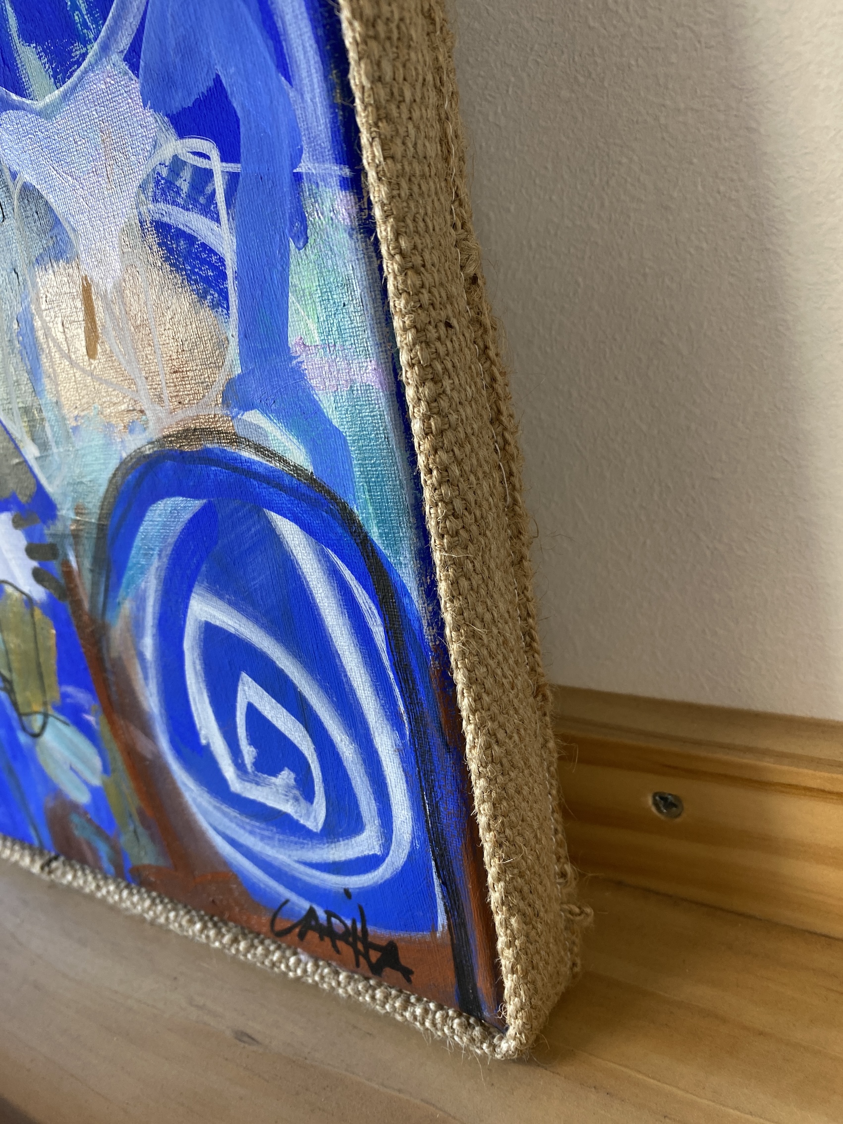 Carita Farrer Spencer Arch Queen Tea Rose Jute Frame