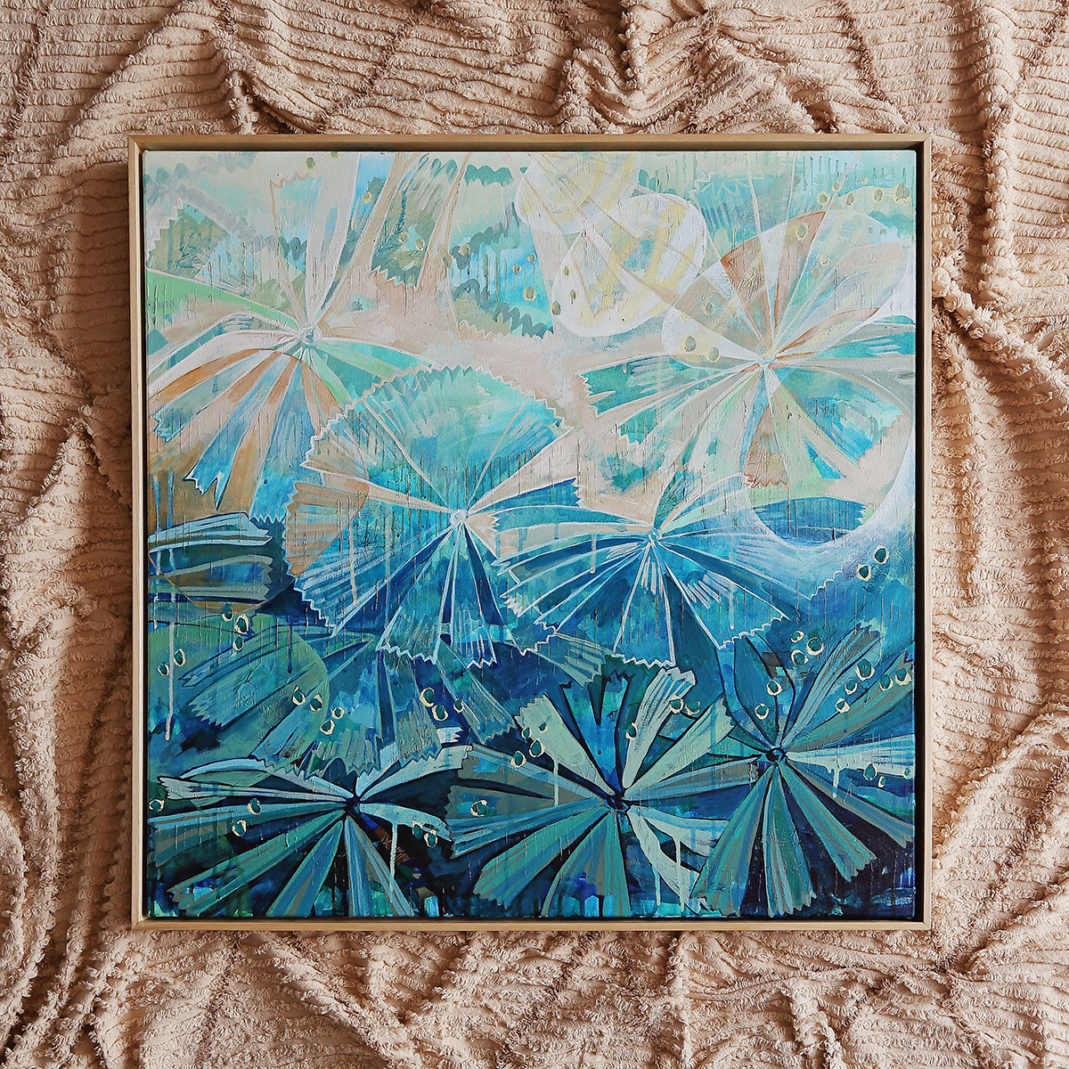 Lr 023 Fan Palm Moment Ii Smith And Brooks Art Art For Tropical Homes Coastal Art Beach Vibes Cairns Art Palms