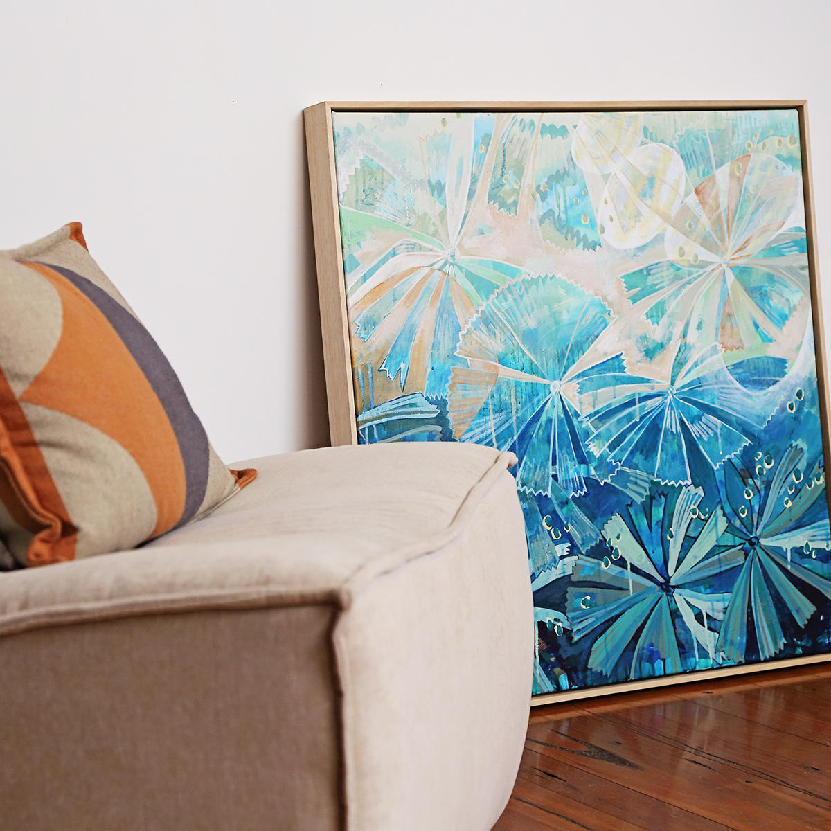 Lr 051 Fan Palm Moment Ii Smith And Brooks Art Art For Tropical Homes Coastal Art Beach Vibes Cairns Art Palms