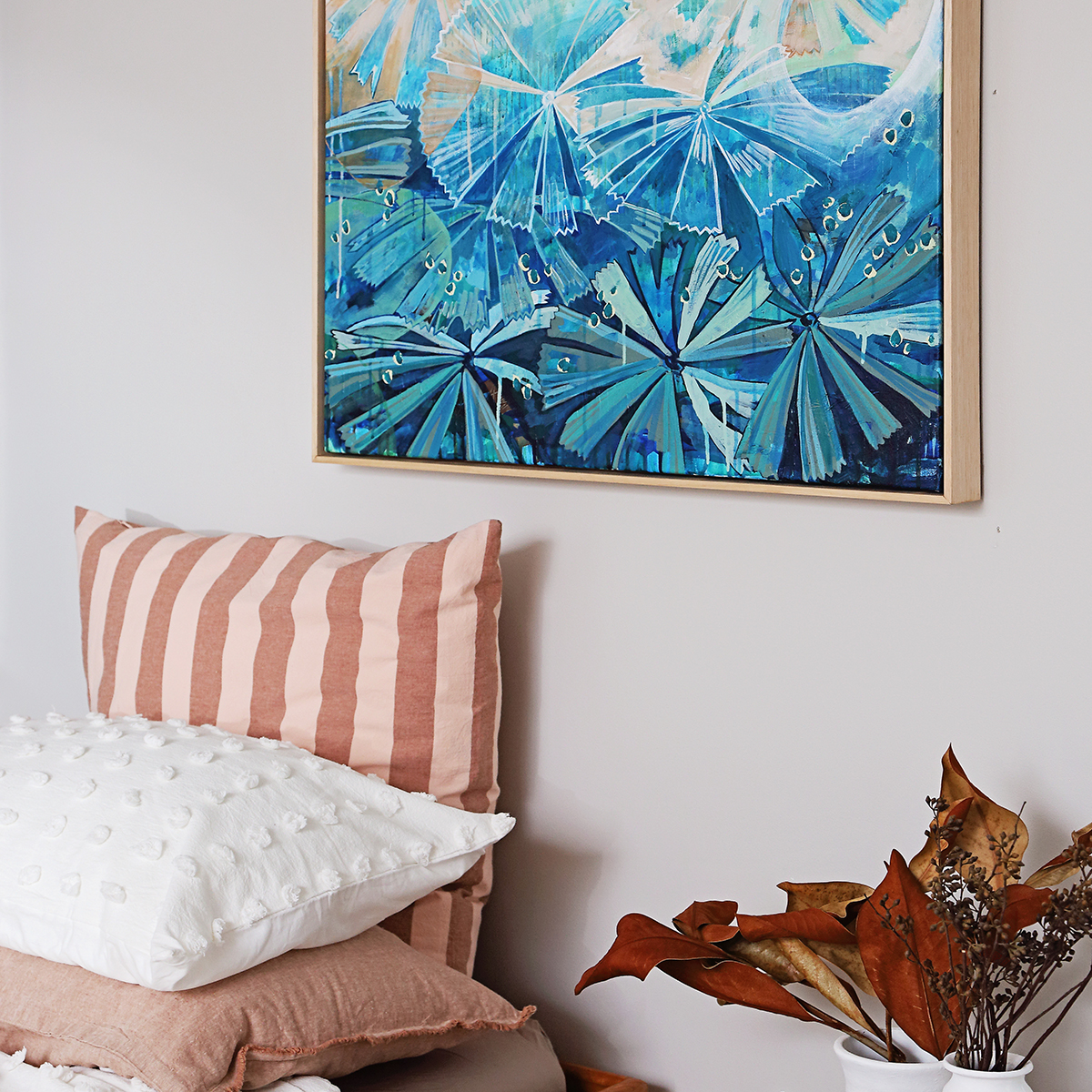 Lr 073 Fan Palm Moment Ii Smith And Brooks Art Art For Tropical Homes Coastal Art Beach Vibes Cairns Art Palms