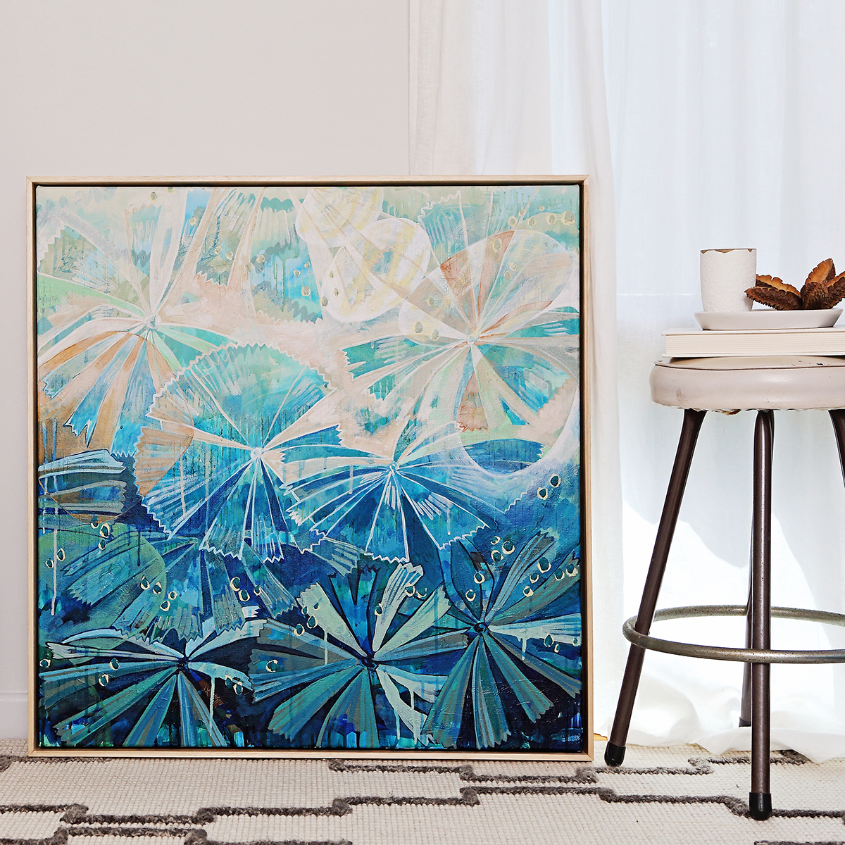 Lr 081 Fan Palm Moment Ii Smith And Brooks Art Art For Tropical Homes Coastal Art Beach Vibes Cairns Art Palms