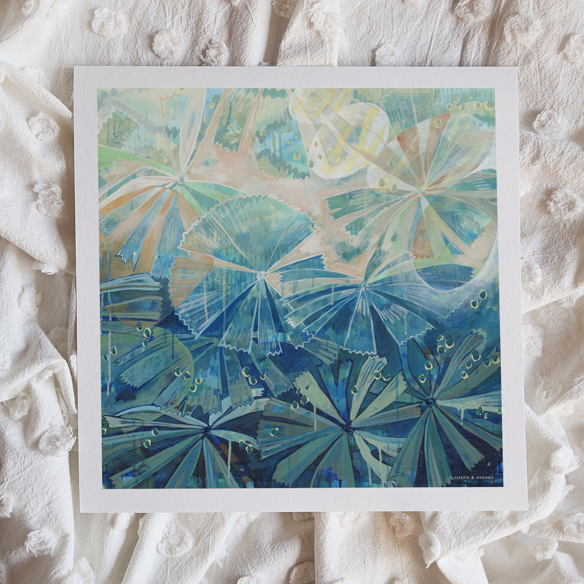 Lr 089 Fan Palm Moment Ii Smith And Brooks Art Art For Tropical Homes Coastal Art Beach Vibes Cairns Art Palms