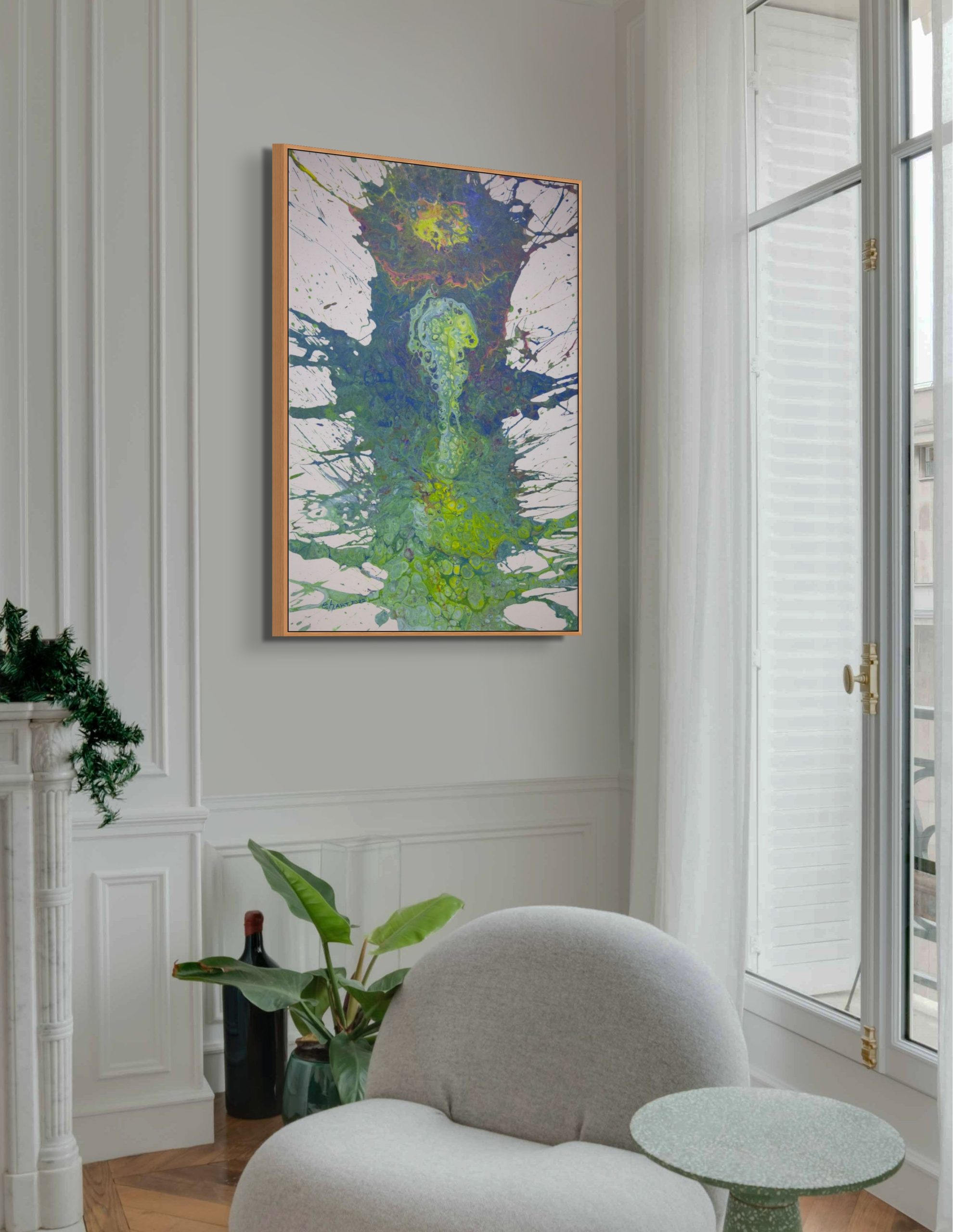 Plants And A Brown Bottle